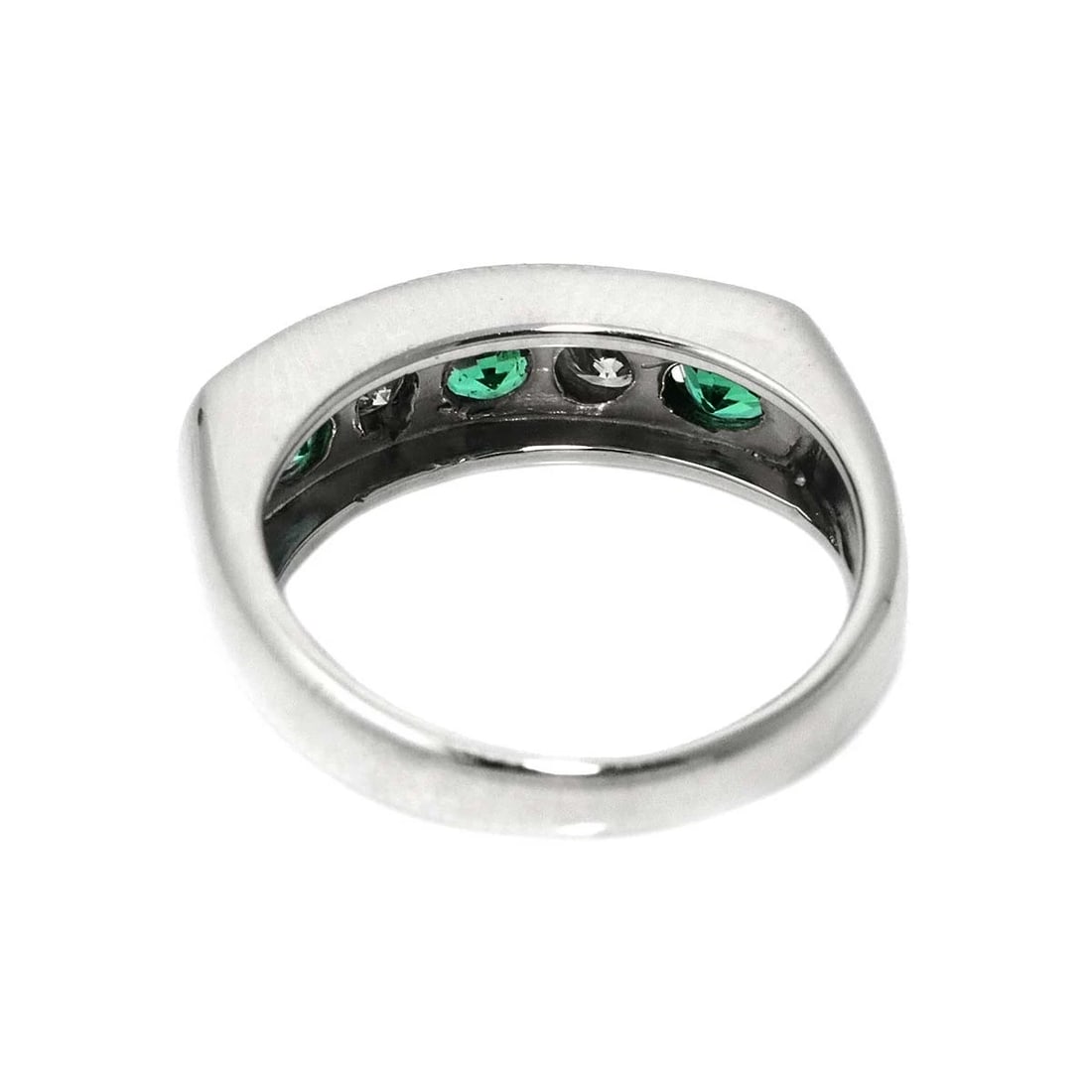 EMERALD DIAMOND RING PT PLATINUM - 5