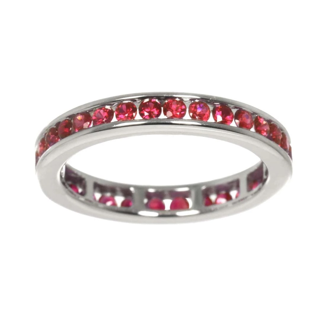 RUBY RING 750 WHITE GOLD - 2