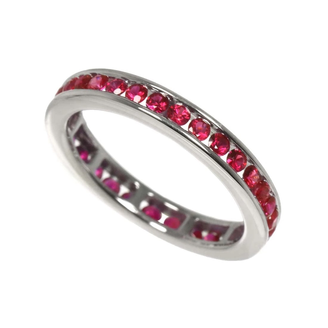 RUBY RING 750 WHITE GOLD - 3