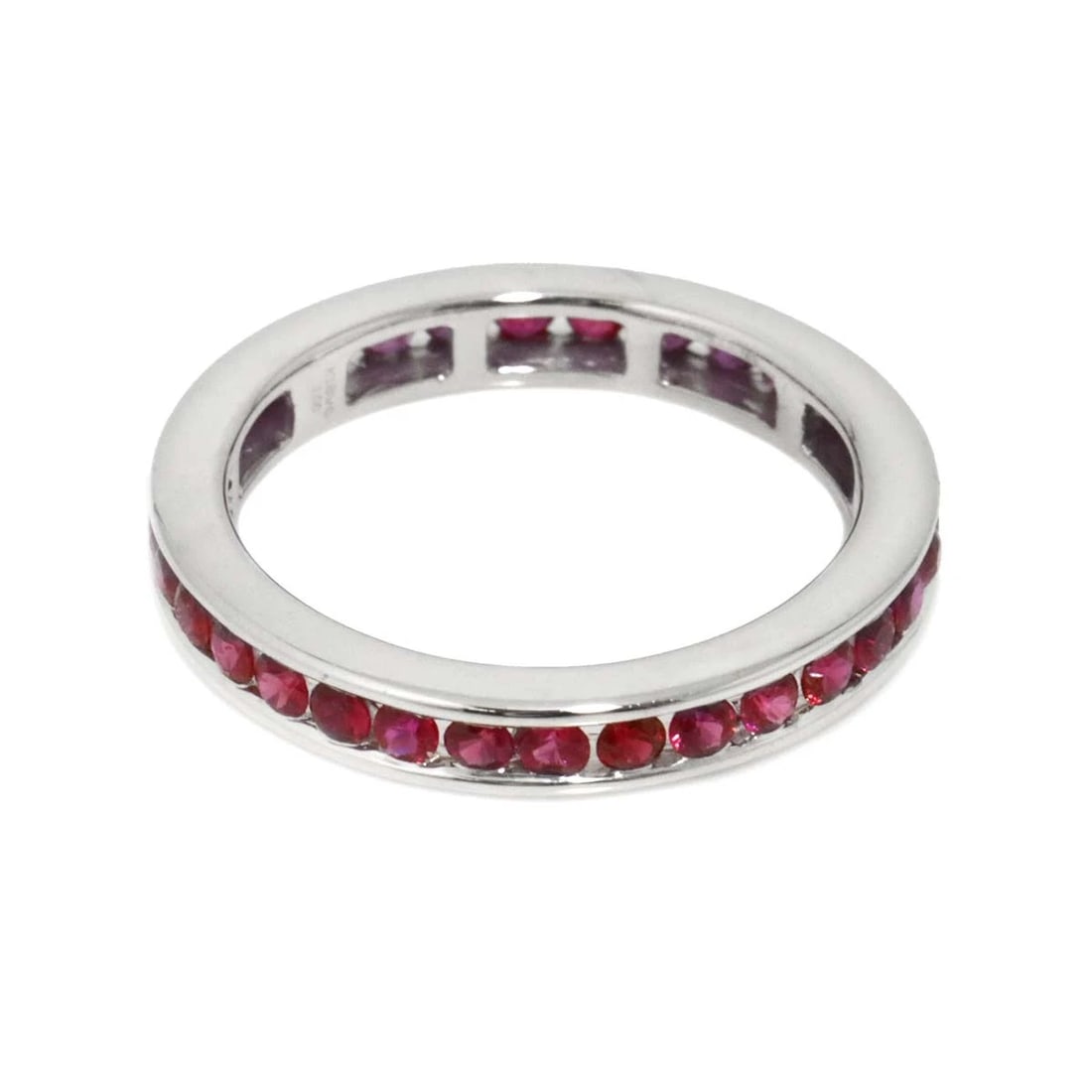 RUBY RING 750 WHITE GOLD - 4