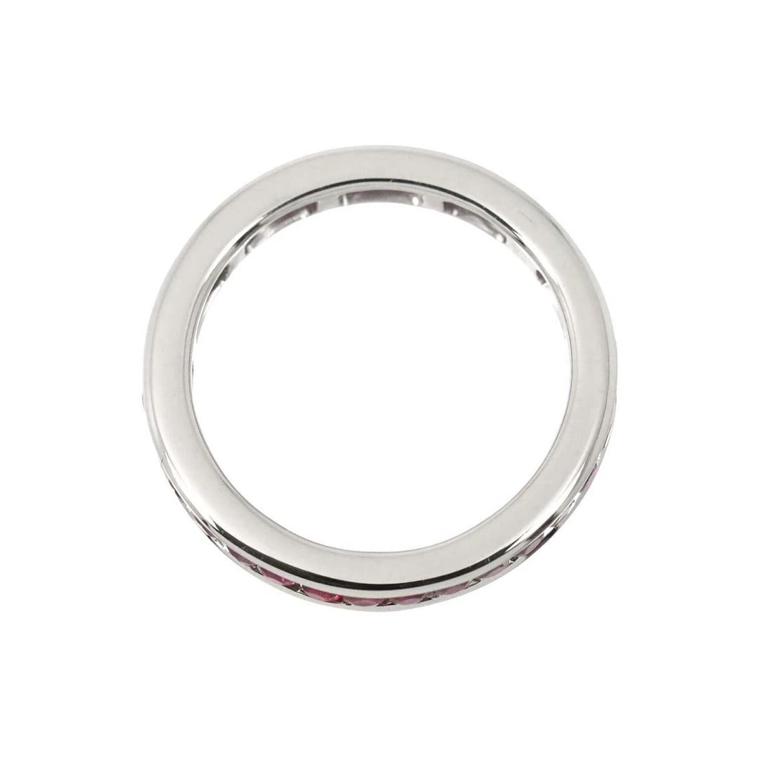 RUBY RING 750 WHITE GOLD - 5
