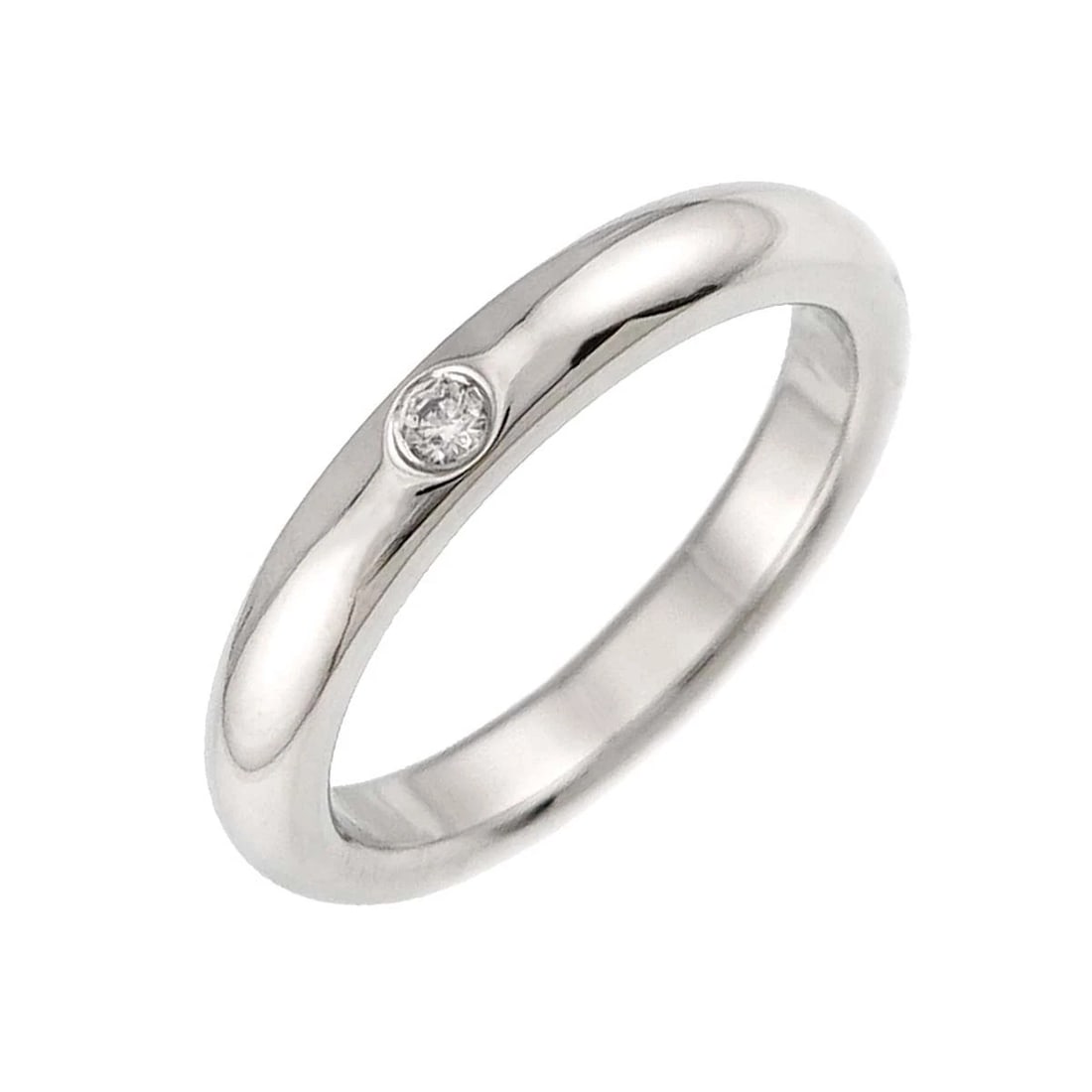 TIFFANY CO. STACKING BAND RING DIAMOND: TIFFANY Co. Stacking Band Ring Diamond Brand: TIFFANY Co. Type/Style: Ring Material: PT950, Main Stone Natural Color: Platinum Size: 2.75-3(US) Accessories: None Accessories Notice: When purchasing