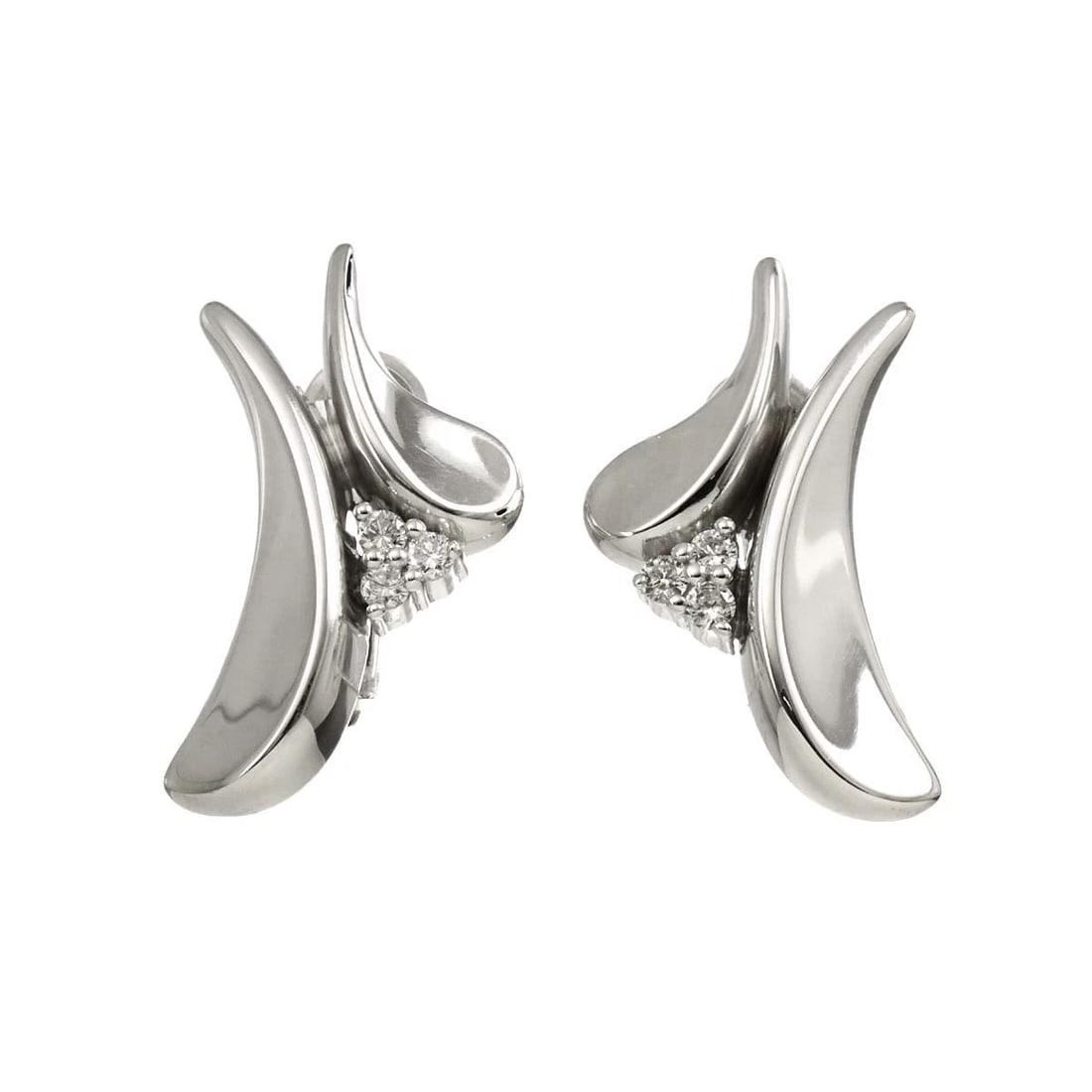 JEUNET DIAMOND EARRINGS CLIP ON: Jeunet Diamond Earrings Clip on Brand: Jeunet Type/Style: Earrings Material: 750 585 White Gold, Main Stone Natural Color: White Gold Size: W14 x H25.7 mm Accessories: None Accessories Notice: When