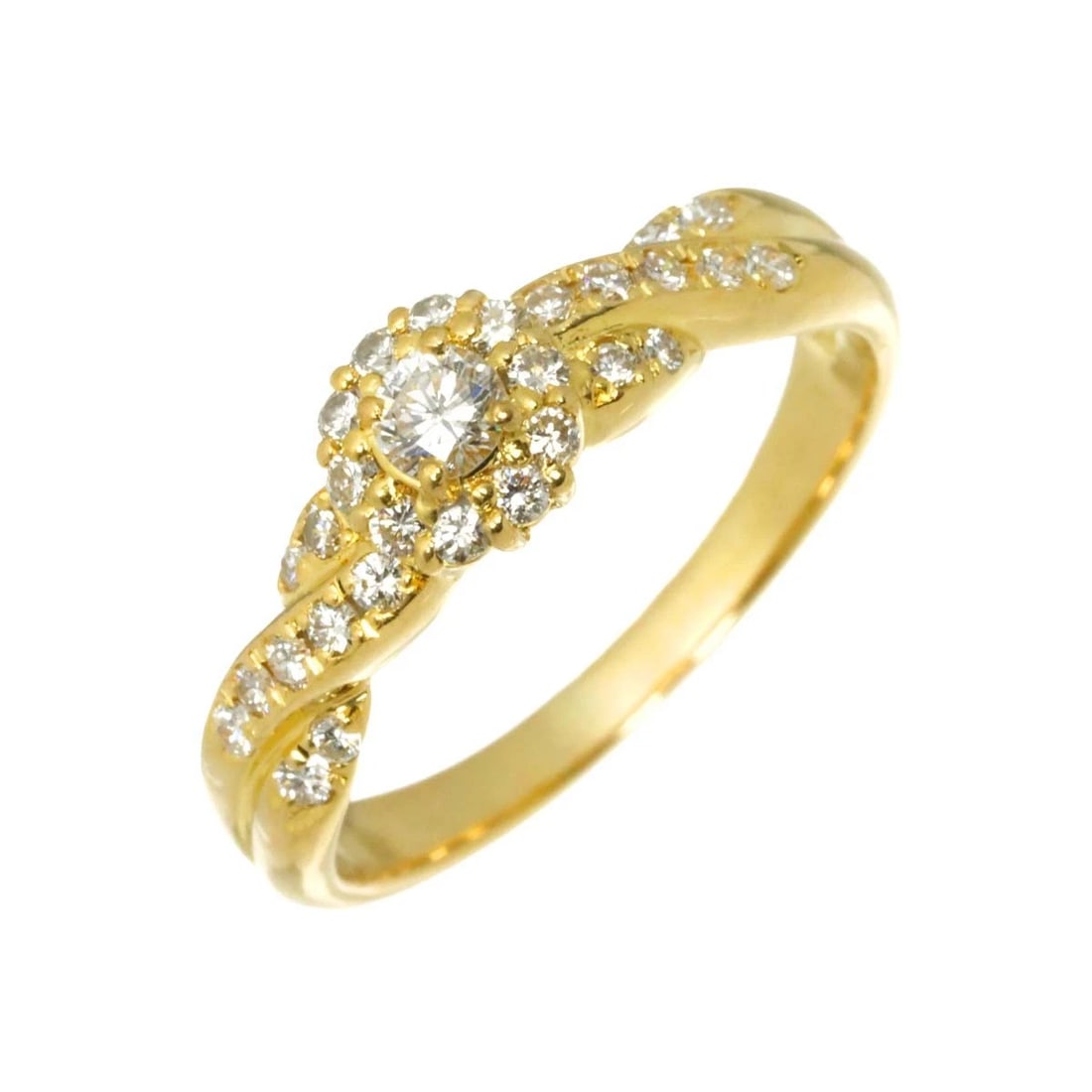 NINA RICCI DIAMOND RING YG 750: NINA RICCI Diamond Ring YG 750 Brand: NINA RICCI Type/Style: Ring Material: 750 Yellow Gold, Main Stone Natural Color: Yellow Gold Size: 8.25(US) Accessories: None Accessories Notice: When purchasing