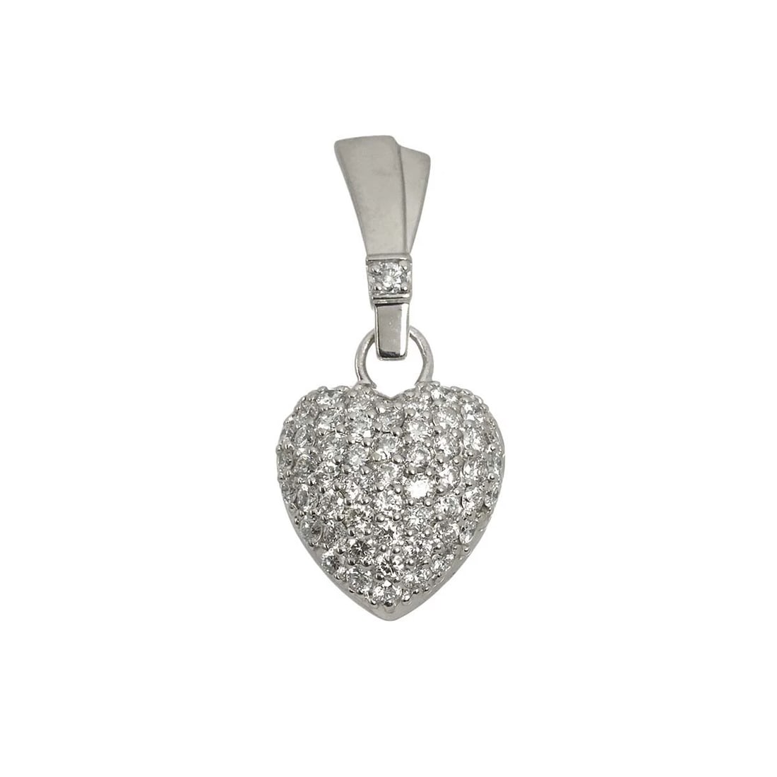 LANVIN DIAMOND PENDANT TOP PT: LANVIN Diamond Pendant Top Pt Brand: LANVIN Type/Style: Pendant Material: Pt900, Color: Platinum Size: W 11xH24.2mm(full length) Thickness:6.6mm bail:(inside dimension) W 1.7x 7.4mm Accessories: None
