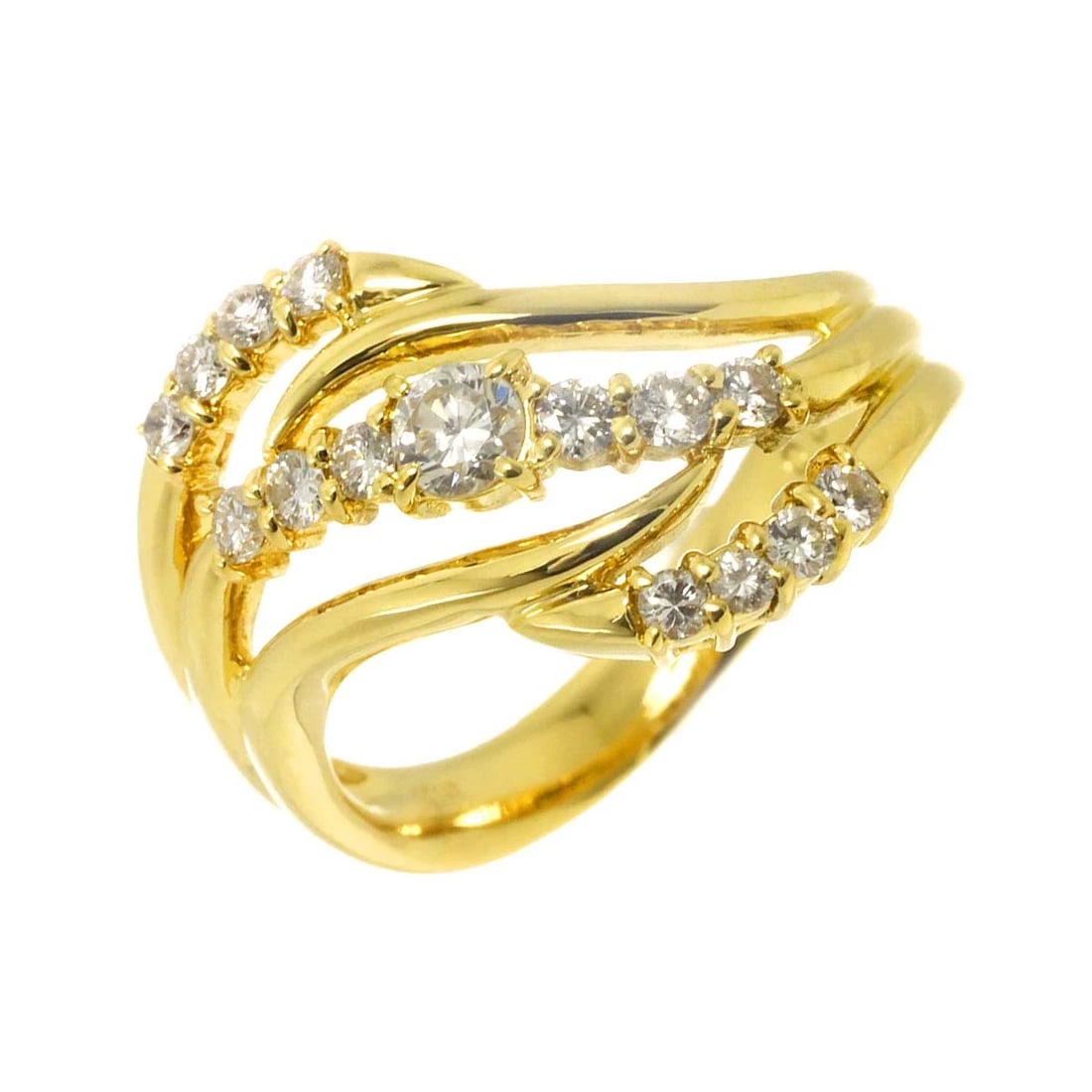 DIAMOND RING YELLOW GOLD 750 (1 of 6)