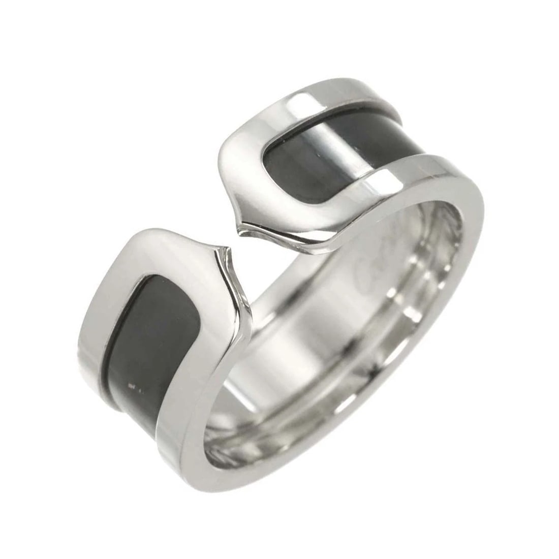 CARTIER BLACK LACQUER RING WHITE GOLD 750: Cartier Black lacquer Ring White Gold 750 Brand: Cartier Type/Style: Ring Material: 750 White Gold Black lacquer, Color: White Gold Size: 7.75-8(US) Accessories: None Accessories Notice: When