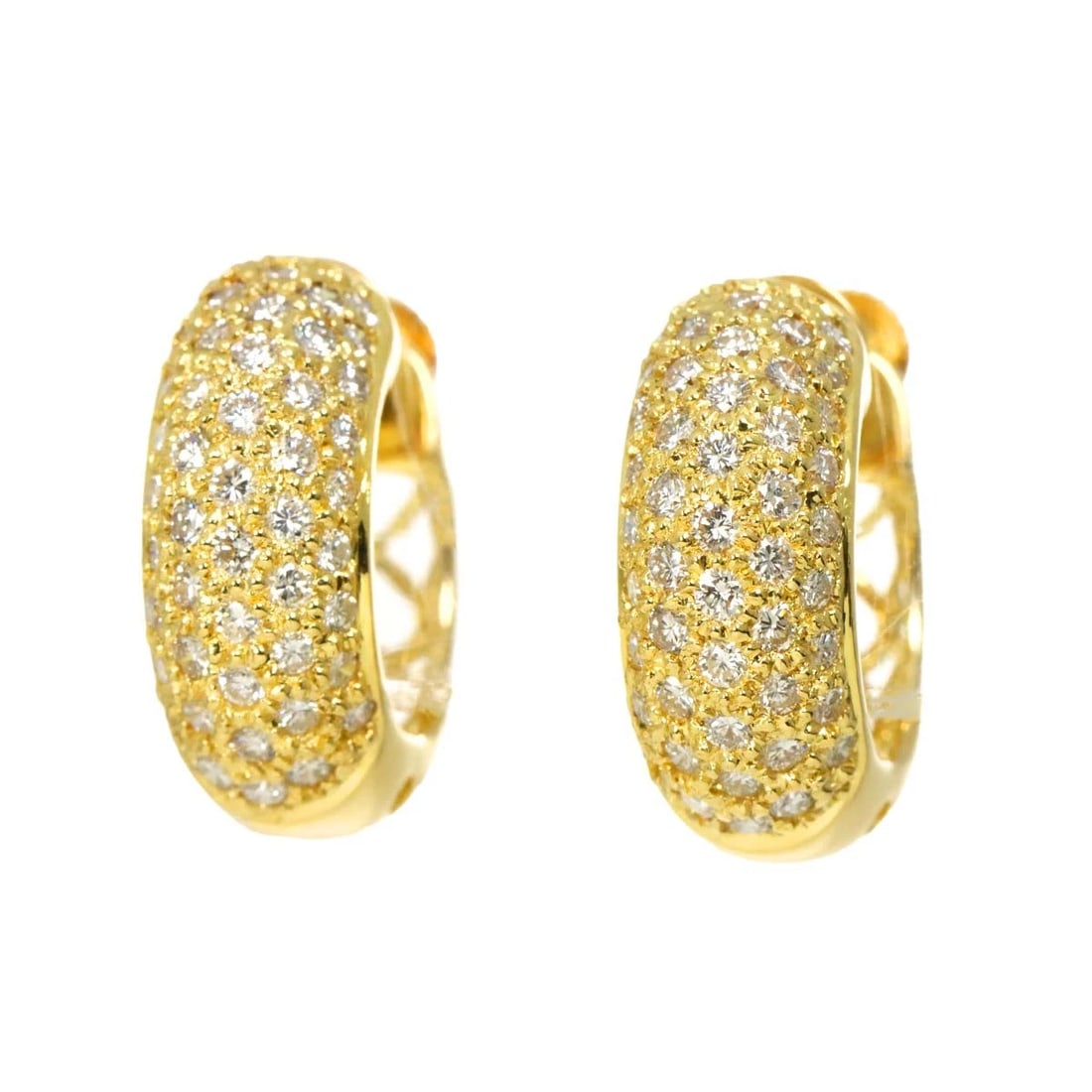 PONTE VECCHIO DIAMOND EARRINGS: Ponte Vecchio Diamond Earrings Brand: Ponte Vecchio Type/Style: Earrings Material: 750 Yellow Gold, Color: Yellow Gold Size: W6.7 x H16.2mm Accessories: None Accessories Notice: When purch