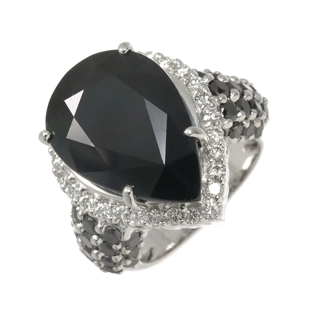 KARATI SAPPHIRE DIAMOND RING WG: KARATI Sapphire Diamond Ring WG Brand: KARATI Type/Style: Ring Material: 750 White Gold, Main Stone Sapphire Color: White Gold Size: 6.75-7.25(US) Accessories: None Accessories Notice: When