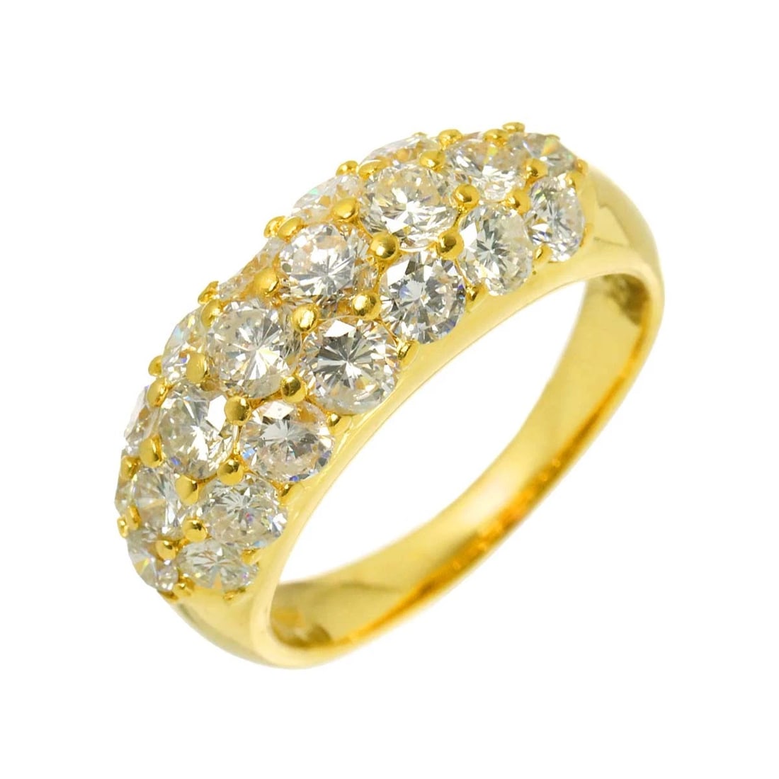 DIAMOND RING YELLOW GOLD 750: Diamond Ring Yellow Gold 750 Brand: Unbranded Type/Style: Ring Material: 750 Yellow Gold, Main Stone Natural Color: Yellow Gold Size: 5.75-6(US) Accessories: None Accessories Notice: When