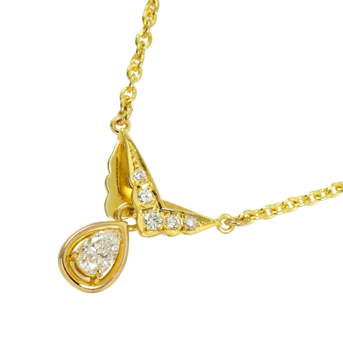 CHRISTIAN DIOR DIAMOND NECKLACE: Christian Dior Diamond Necklace Brand: Christian Dior Type/Style: Necklace Material: 750 Yellow Gold, Main Stone Natural Color: Yellow Gold Size: internal circumference of the chain:15.7inch Top