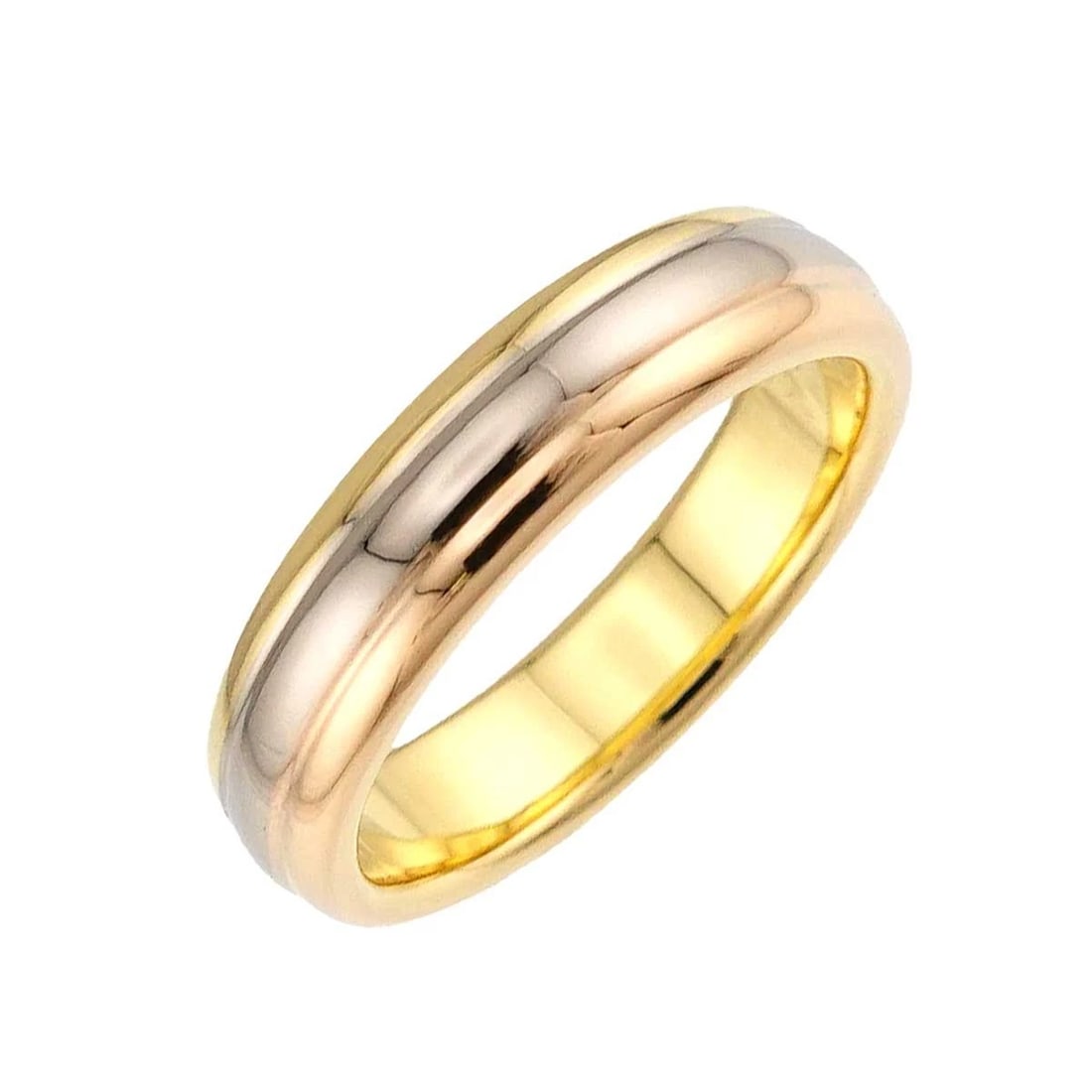 CARTIER VENDOME RING YG WG PG 750: Cartier Vendome Ring YG WG PG 750 Brand: Cartier Type/Style: Ring Material: 750 Yellow,White,Pink Gold, Color: Yellow,White,Pink Gold Size: 4.5-4.75US) Accessories: None Accessories Notice: When
