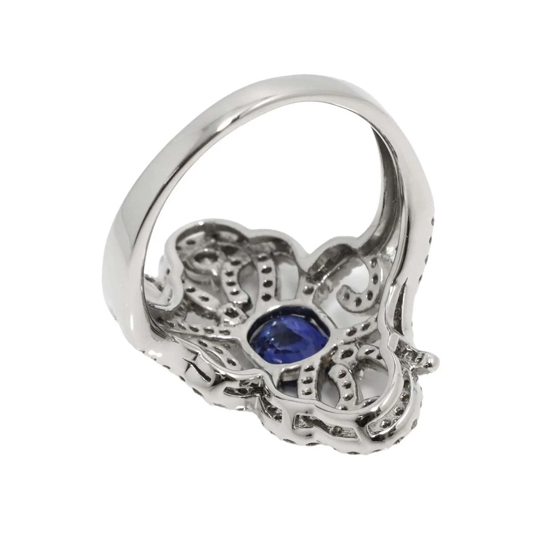 SAPPHIRE DIAMOND RING PLATINUM - 5