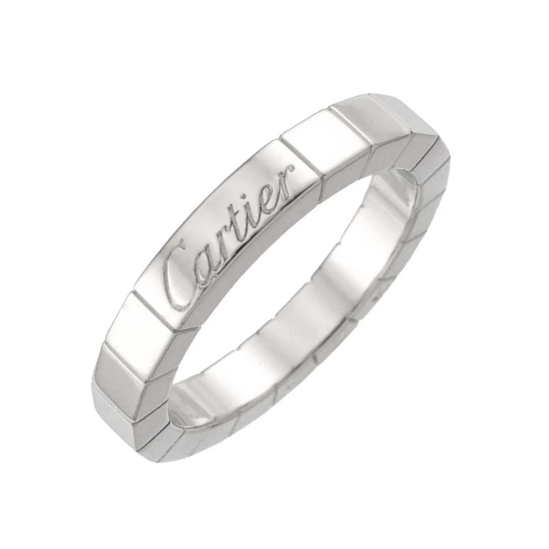 CARTIER LANIERE RING WHITE GOLD 750: Cartier Laniere Ring White Gold 750 Brand: Cartier Type/Style: Ring Material: 750 White Gold, Color: White Gold Size: 4.5-4.75(US) Accessories: None Accessories Notice: When purchasing pre