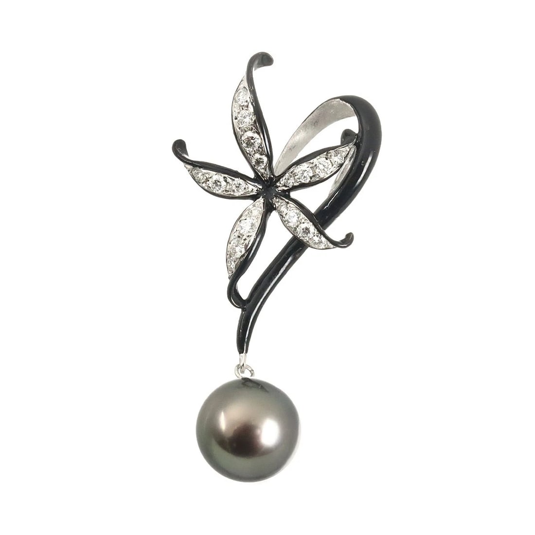 TASAKI SOUTH SEA PEARL DIAMOND EMERALD PENDANT TOP: TASAKI South Sea pearl Diamond Emerald Pendant Top Brand: TASAKI Type/Style: Pendant Material: 750 White Gold, Color: White Gold Size: W21.7 x H45 mm Thickness:11.2 mm bail:(inside dimension) W3.2 x
