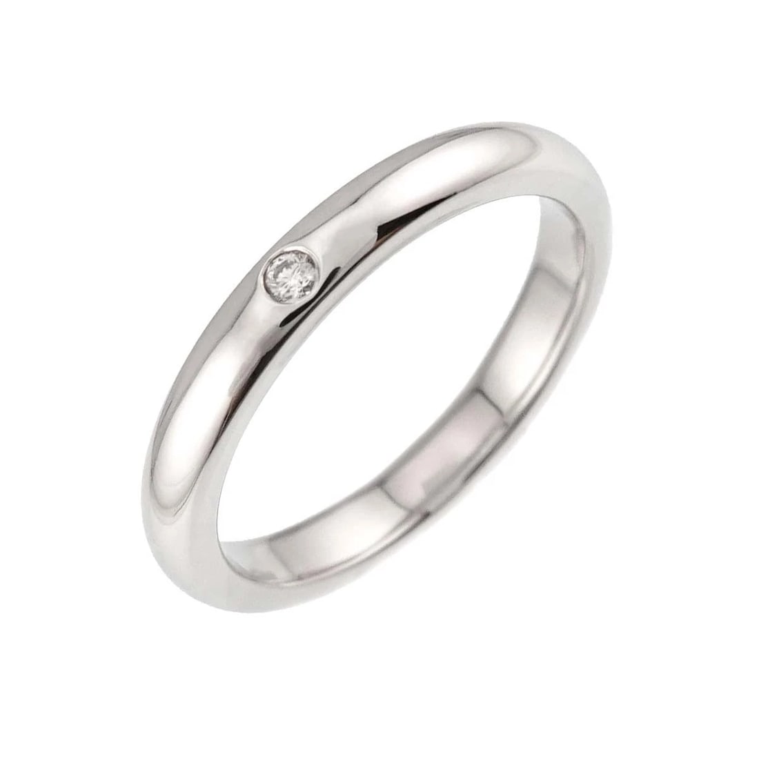 TIFFANY CO. STACKING BAND RING DIAMOND PLATINUM: TIFFANY Co. Stacking Band Ring Diamond Platinum Brand: TIFFANY Co. Type/Style: Ring Material: PT950, Main Stone Natural Color: Platinum Size: 5.25-5.5(US) Accessories: None Accessories Not