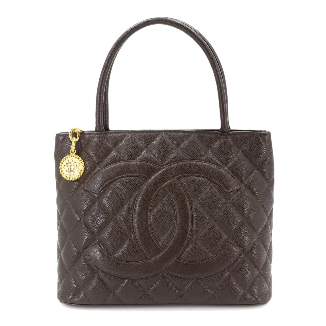 CHANEL MEDALLION TOTE BAG LEATHER: CHANEL Medallion Tote Bag Leather Brand: CHANEL Type/Style: Tote Bag Material: Leather Color: Brown Size: W 11.81 inch, H 9.65 inch, D 5.91 inch Accessories: None Accessories Notice: When