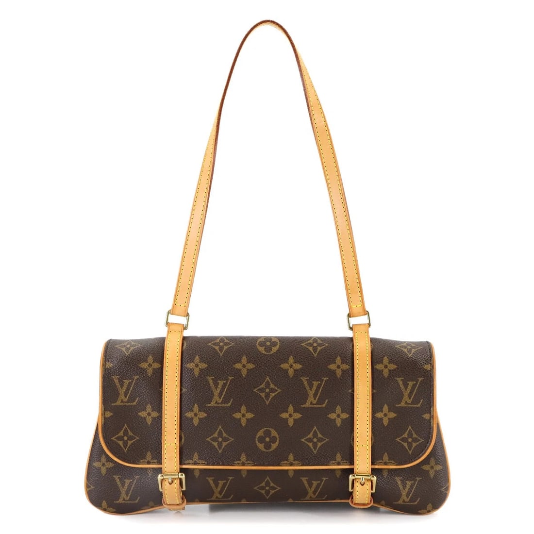 LOUIS VUITTON MONOGRAM MARELLE SHOULDER BAG: LOUIS VUITTON Monogram Marelle Shoulder Bag Brand: LOUIS VUITTON Type/Style: Shoulder bag Material: Monogram Canvas Color: Monogram Size: W 12.01 inch, H 5.71 inch, D 1.57 inch Accessories: None <