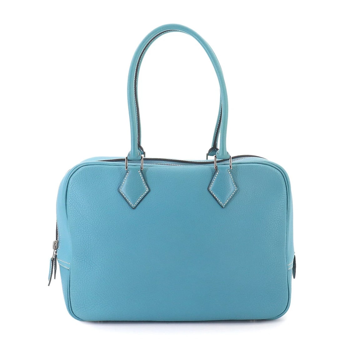 HERMES PLUME 28 HAND BAG TOGO BLUE JEAN PURSE (1 of 5)