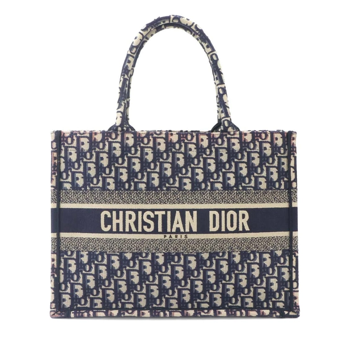 CHRISTIAN DIOR OBLIQUE BOOK TOTE BAG: Christian Dior Oblique Book Tote Bag Brand: Christian Dior Type/Style: Tote Bag Material: Canvas Color: Navy Size: W 14.17 inch, H 10.43 inch, D 6.50 inch Accessories: None Accessories Not