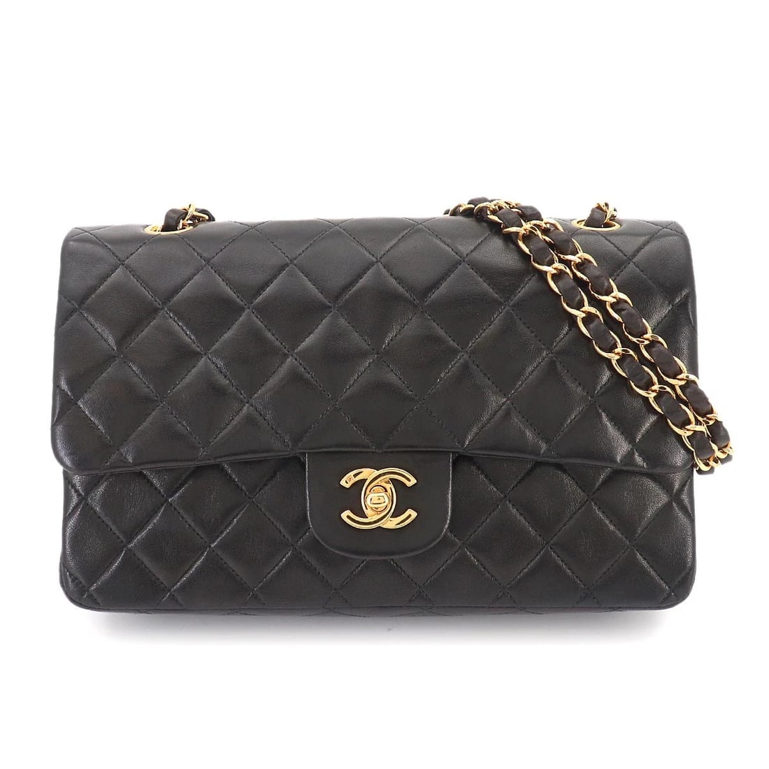 CHANEL MATELASSE 25 CHAIN SHOULDER BAG: CHANEL Matelasse 25 Chain Shoulder Bag Brand: CHANEL Type/Style: Shoulder Bag Material: Leather Color: Black Size: W 10.04 inch, H 5.91 inch, D 2.76 inch Accessories: None Accessories Notice: When