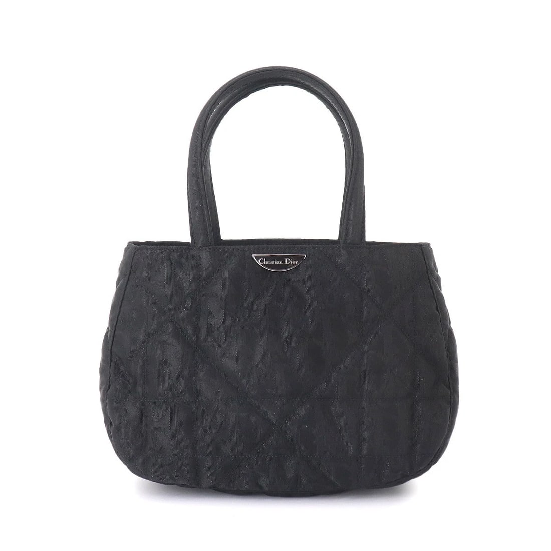 CHRISTIAN DIOR TROTTER MINI HAND BAG NYLON LEATHER: Christian Dior Trotter Mini Hand Bag Nylon Leather Brand: Christian Dior Type/Style: Hand Bag Material: Nylon , Leather Color: Black Size: W 7.48 inch, H 5.91 inch, D 3.15 inch Accessories: None <