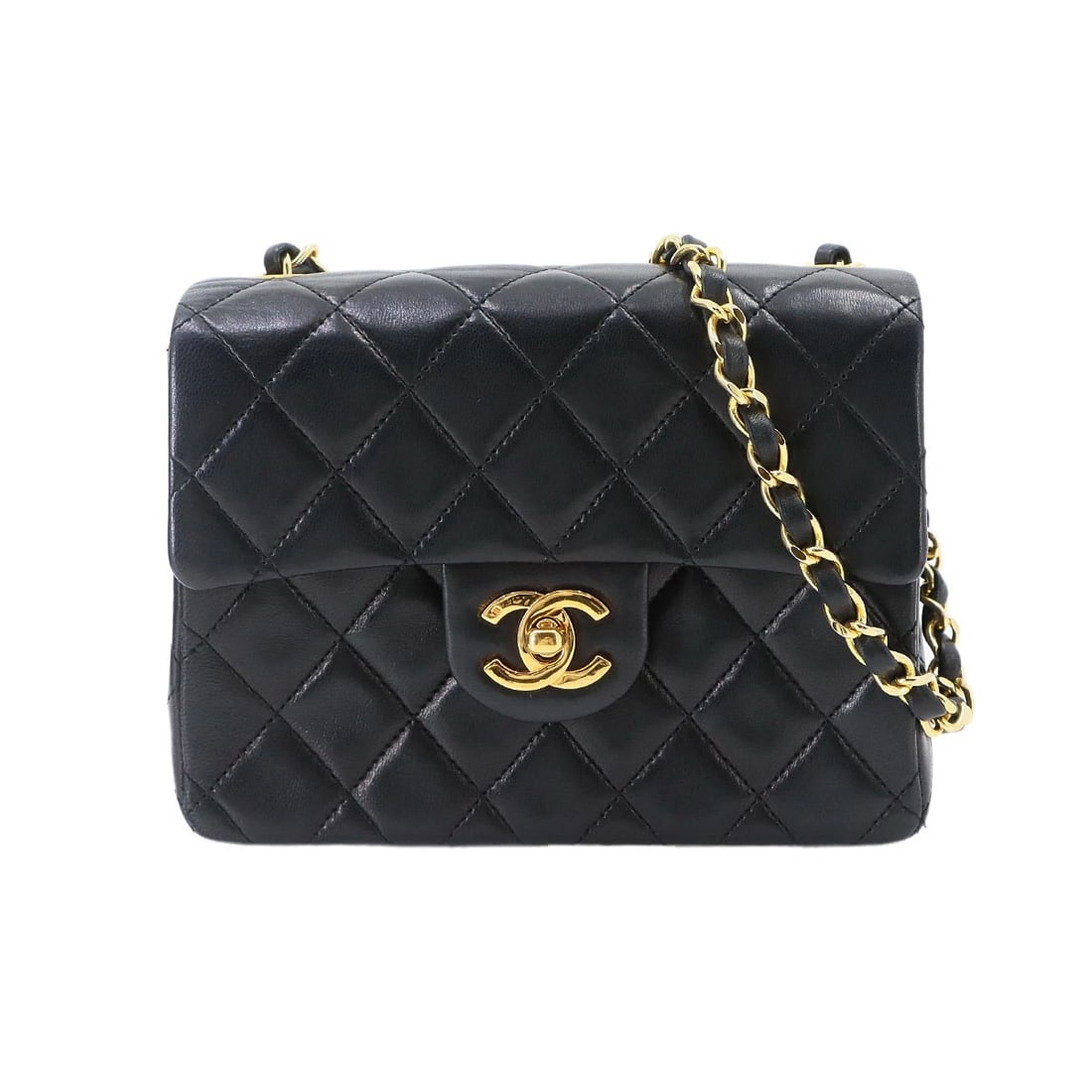 CHANEL MINI MATELASSE CHAIN SHOULDER BAG: CHANEL Mini Matelasse Chain Shoulder Bag Brand: CHANEL Type/Style: Shoulder Bag Material: Leather Color: Black Size: W 6.69 inch, H 5.12 inch, D 2.56 inch Accessories: None Accessories Not