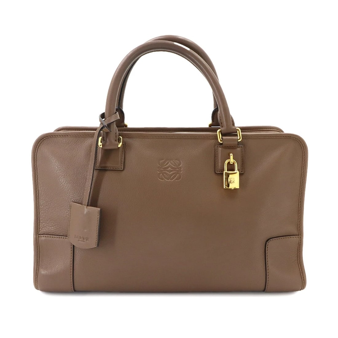 LOEWE 36 HAND BAG LEATHER BROWN: LOEWE 36 Hand Bag Leather Brown Brand: LOEWE Type/Style: Hand Bag Material: Leather Color: Brown Size: W 14.17 inch, H 8.46 inch, D 6.10 inch Accessories: None Accessories Notice: When pur
