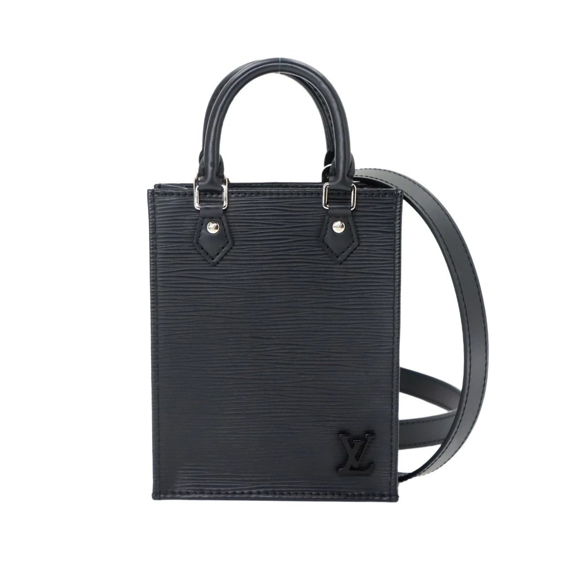 LOUIS VUITTON EPI PETIT SAC PLAT 2WAY HAND SHOULDER BAG: LOUIS VUITTON Epi Petit Sac Plat 2way Hand Shoulder Bag Brand: LOUIS VUITTON Type/Style: Hand Bag / Shoulder Bag Material: Epi Leather Color: Noir Size: W 5.31 inch, H 6.69 inch, D 1.97 inch Acces