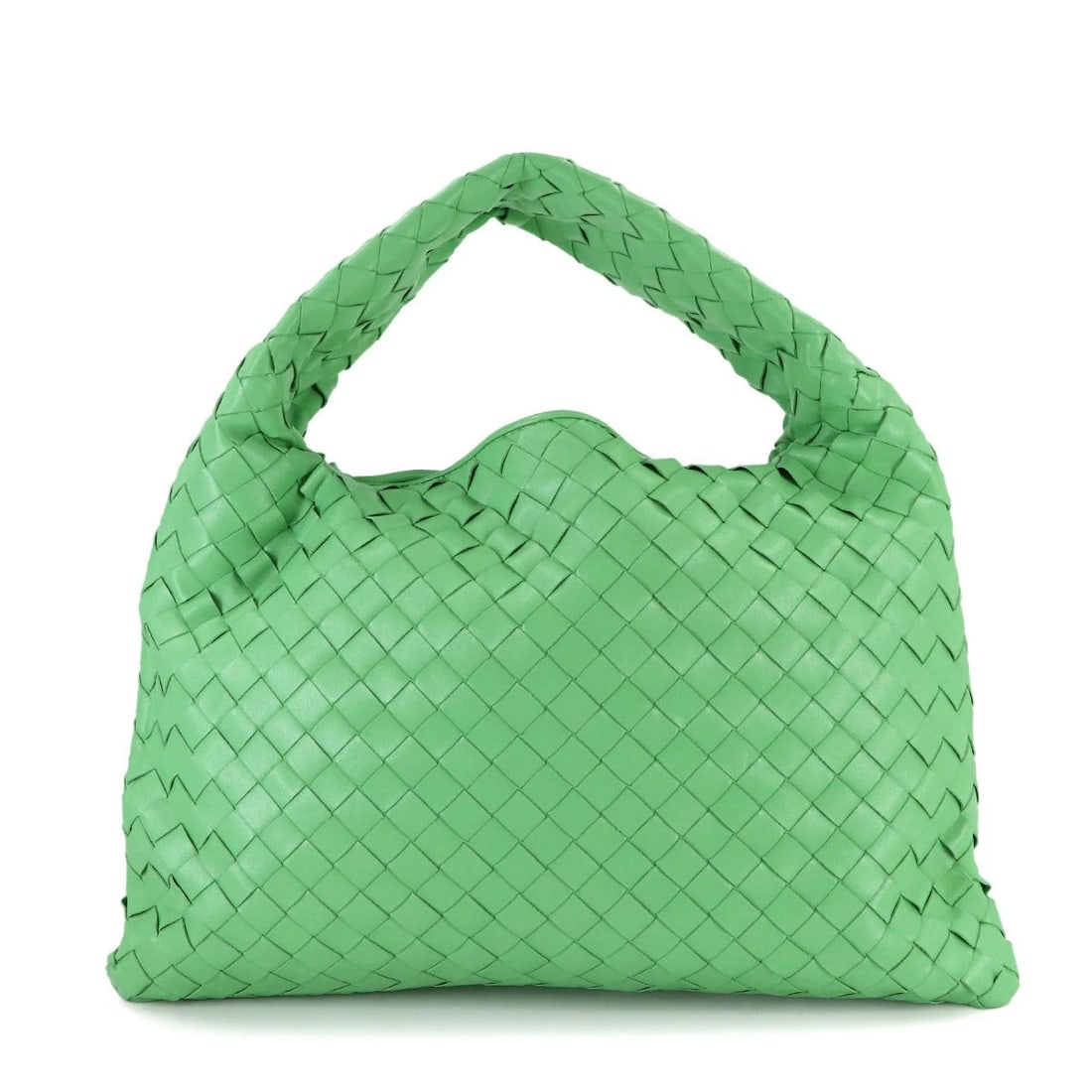BOTTEGA VENETA INTRECCIATO POP SMALL SHOULDER BAG: BOTTEGA VENETA Intrecciato Pop Small Shoulder Bag Brand: BOTTEGA VENETA Type/Style: Shoulder Bag Material: Leather Color: Green Size: W 15.75 inch, H 10.24 inch, D 0.39 inch Accessories: None