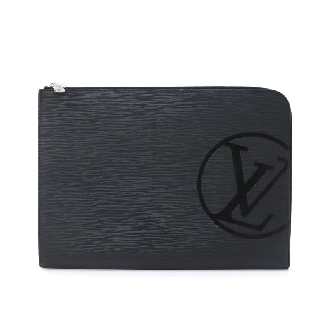 LOUIS VUITTON EPI POCHETTE JOUR GM CLUTCH BAG BLACK: LOUIS VUITTON Epi Pochette Jour GM Clutch Bag Black Brand: LOUIS VUITTON Type/Style: Clutch Bag Material: Epi Leather Color: Black Size: W 13.78 inch, H 9.45 inch, D 1.18 inch Accessories: None
