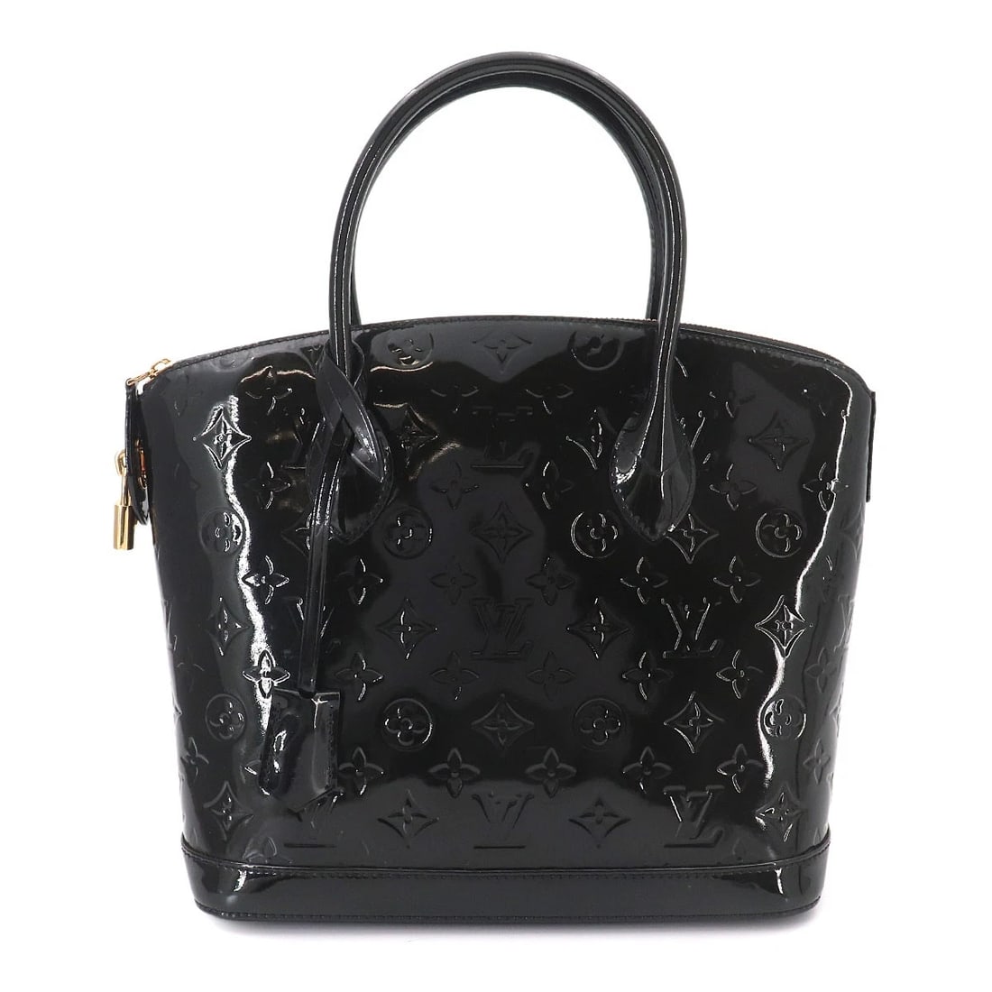 LOUIS VUITTON MONOGRAM VERNIS LOCKIT HAND BAG: LOUIS VUITTON Monogram Vernis Lockit Hand Bag Brand: LOUIS VUITTON Type/Style: Hand Bag Material: Monogram Vernis Leather Color: Noir Size: W 10.83 inch, H 10.24 inch, D 5.71 inch Accessories: None