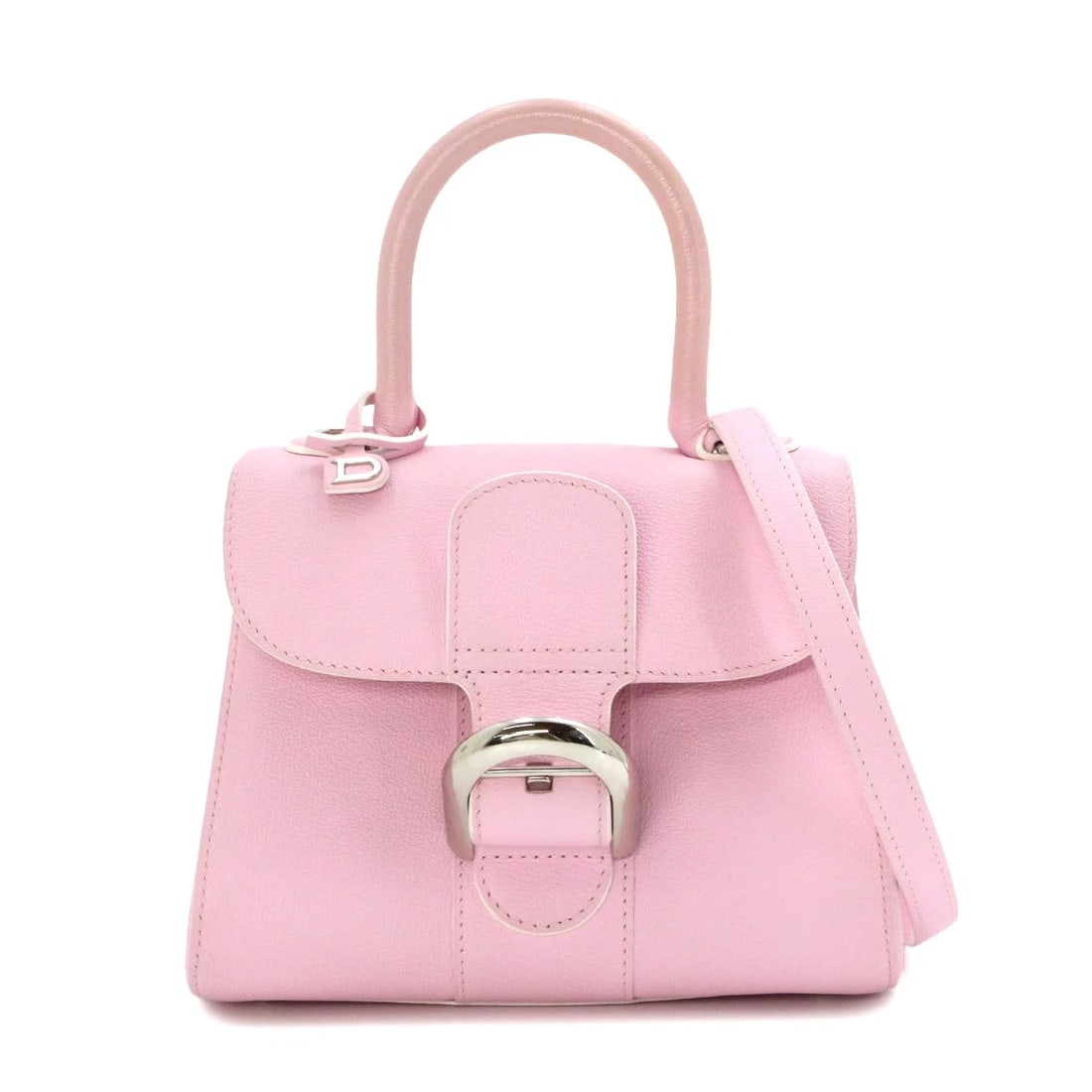 DELVAUX BRILLANT MINI HAND SHOULDER BAG: DELVAUx Brillant Mini Hand Shoulder Bag Brand: DELVAUx Type/Style: Hand Bag / Shoulder Bag Material: Leather Color: Pink Size: W 7.87 inch, H 6.30 inch, D 4.33 inch Accessories: None Accessories