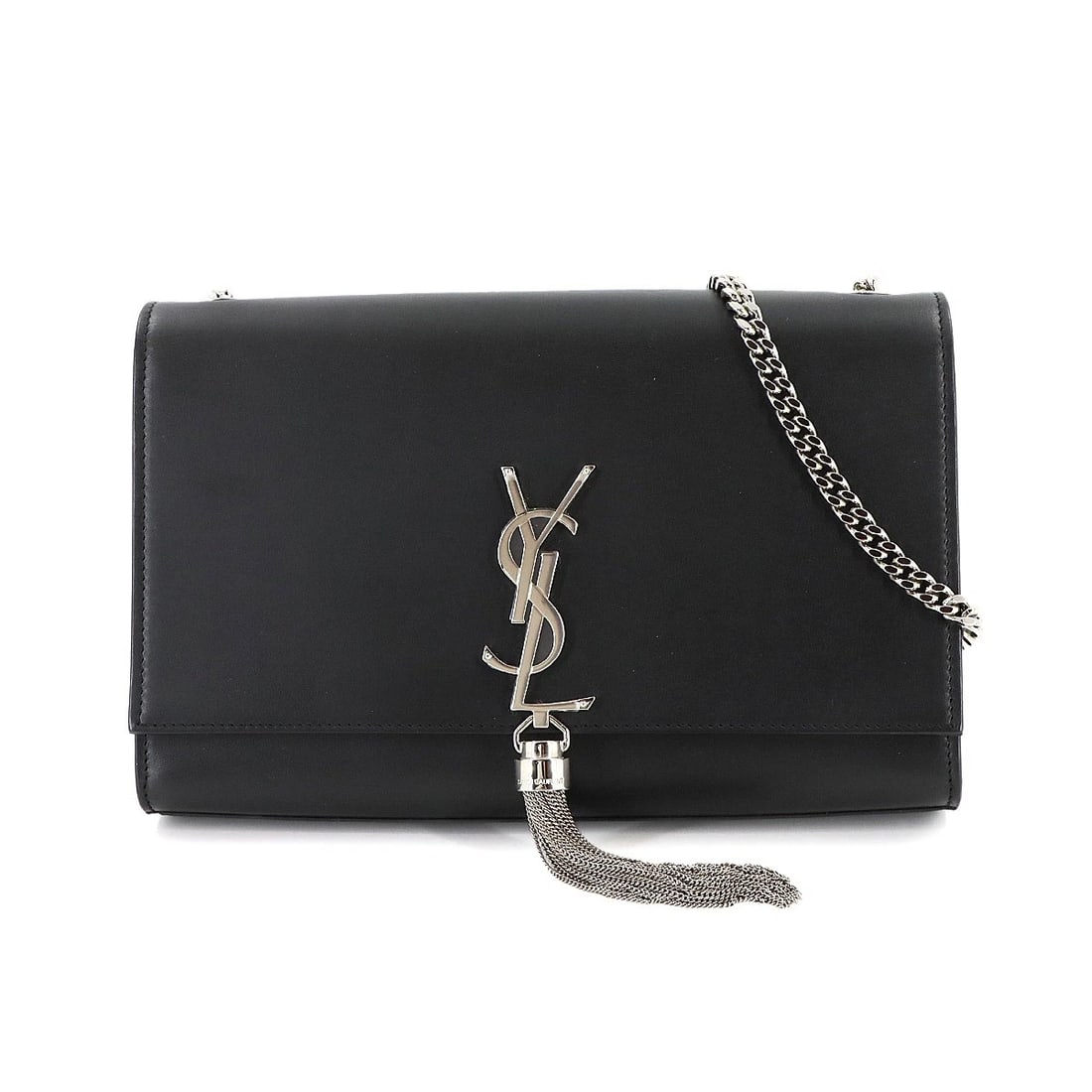 SAINT LAURENT KATE MEDIUM CHAIN SHOULDER BAG: SAINT LAURENT Kate Medium Chain Shoulder Bag Brand: SAINT LAURENT Type/Style: Shoulder Bag Material: Leather Color: Black Size: W 9.45 inch, H 5.91 inch, D 2.17 inch Accessories: None Accessories