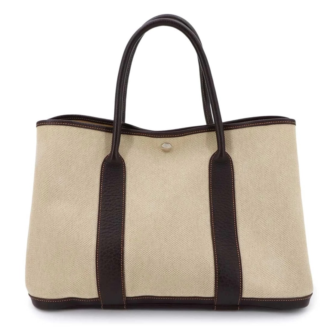 HERMES GARDEN PARTY PM TOTE BAG TOILE H LEATHER: HERMES Garden Party PM Tote Bag Toile H Leather Brand: HERMES Type/Style: Tote Bag Material: Toile H , Leather Color: Natural , Marron Size: W 13.98 inch, H 9.84 inch, D 6.69 inch Accessories: Non
