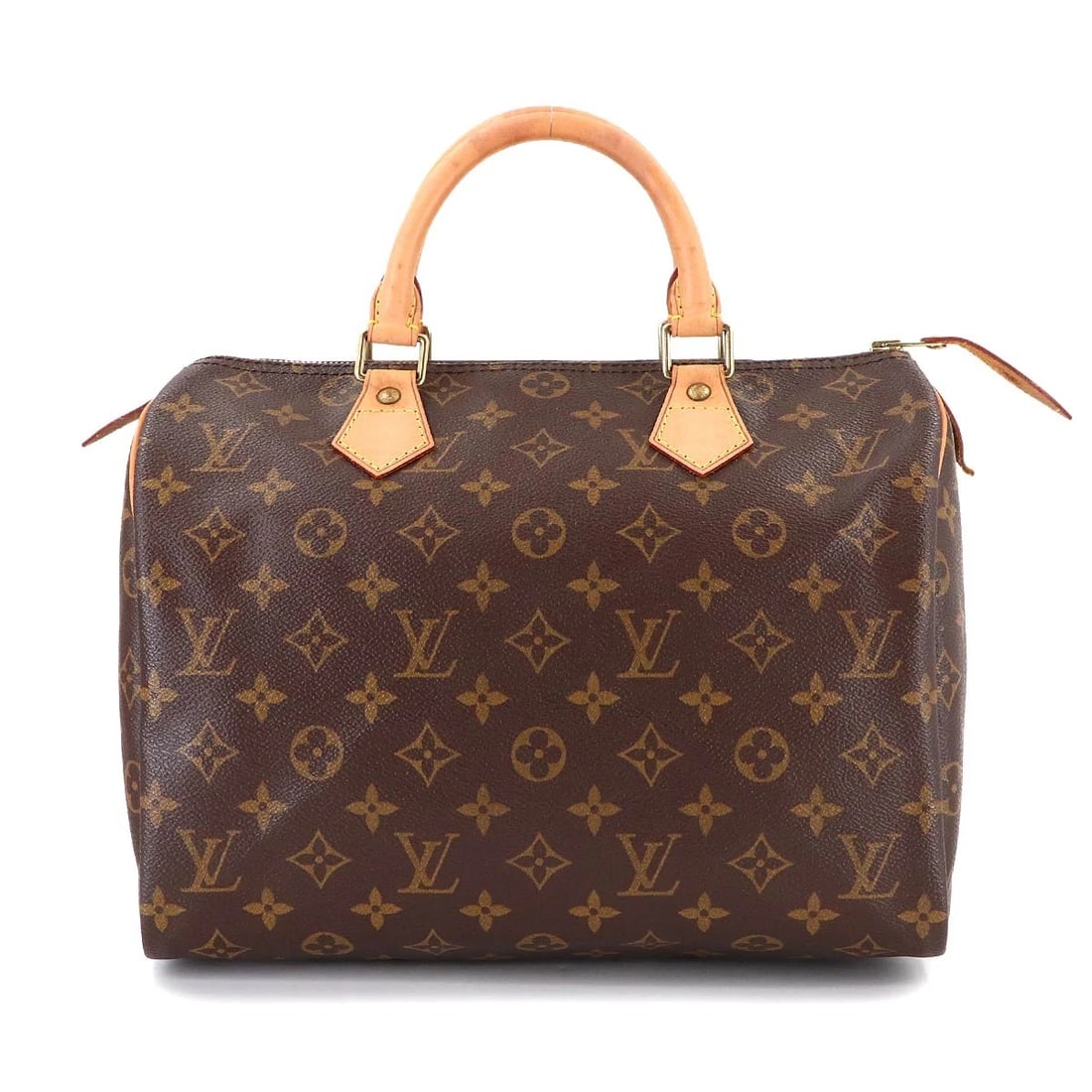 LOUIS VUITTON MONOGRAM SPEEDY 30 HAND BAG BROWN: LOUIS VUITTON Monogram Speedy 30 Hand Bag Brown Brand: LOUIS VUITTON Type/Style: Hand Bag Material: Monogram Canvas Color: Monogram Size: W 11.81 inch, H 8.27 inch, D 6.69 inch Accessories: None <