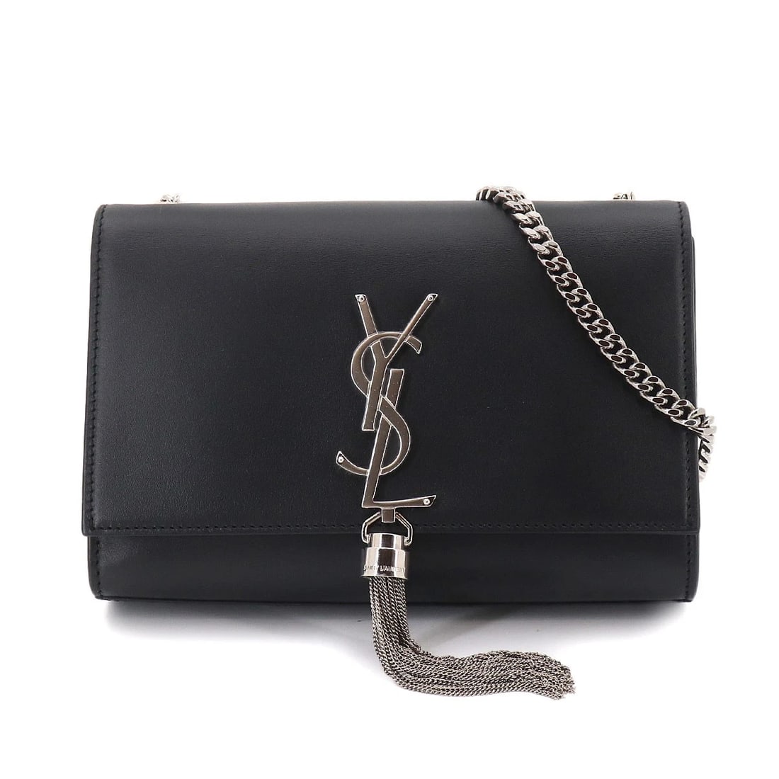 SAINT LAURENT KATE SMALL CHAIN SHOULDER BAG LEATHER BLACK: SAINT LAURENT Kate Small Chain Shoulder Bag Leather Black Brand: SAINT LAURENT Type/Style: Shoulder Bag Material: Leather Color: Black Size: W 7.87 inch, H 5.12 inch, D 1.97 inch Accessories: None