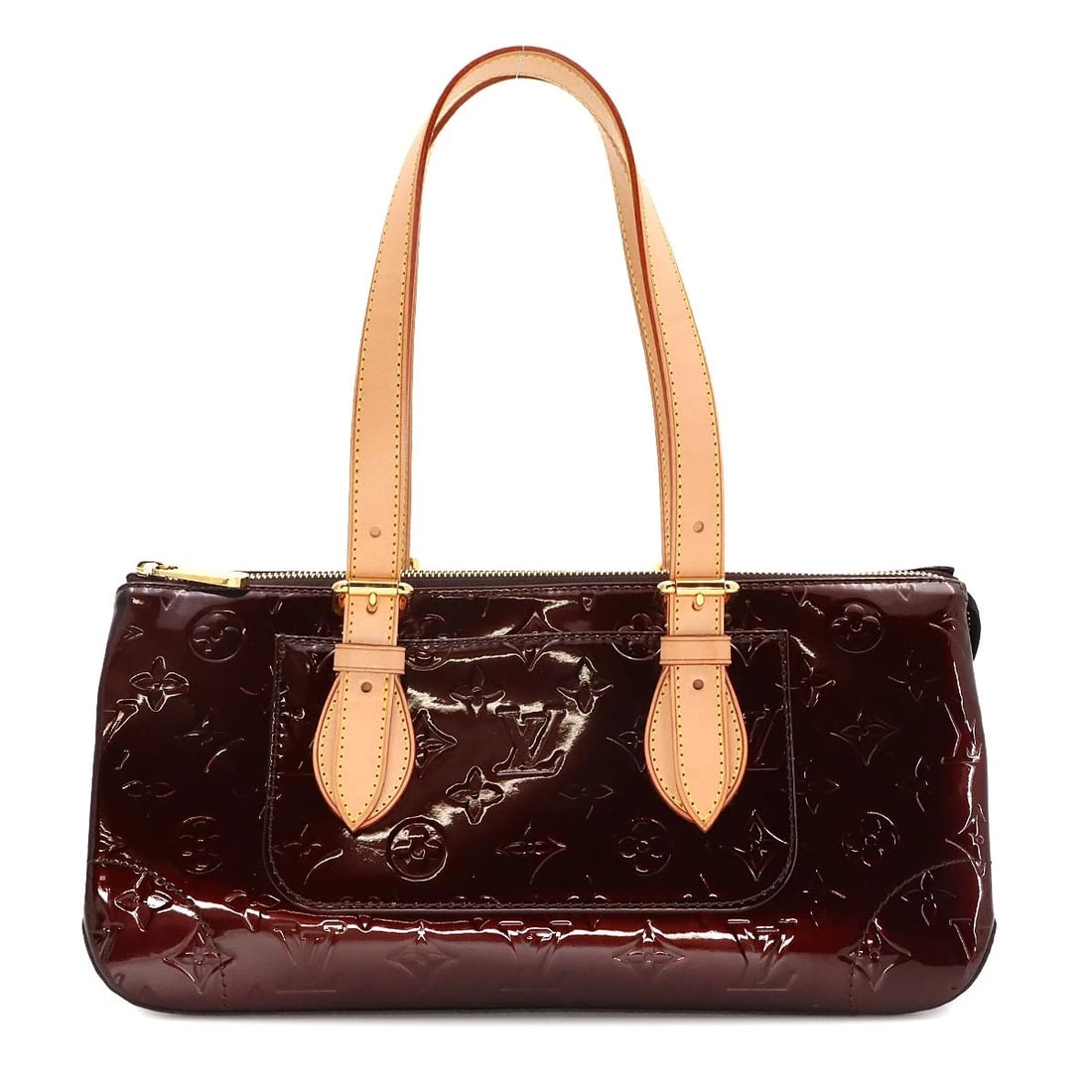 LOUIS VUITTON VERNIS ROSEWOOD AVENUE SHOULDER BAG: LOUIS VUITTON Vernis Rosewood Avenue Shoulder Bag Brand: LOUIS VUITTON Type/Style: Shoulder Bag Material: Monogram Vernis Leather Color: Amarante Size: W 12.80 inch, H 6.50 inch, D 5.31 inch Acces