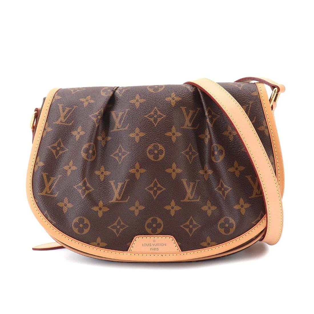 LOUIS VUITTON MONOGRAM MENILMONTANT PM SHOULDER BAG BROWN: LOUIS VUITTON Monogram Menilmontant PM Shoulder Bag Brown Brand: LOUIS VUITTON Type/Style: Shoulder Bag Material: Monogram Canvas Color: Monogram Size: W 11.02 inch, H 7.87 inch, D 3.35 inch Acces