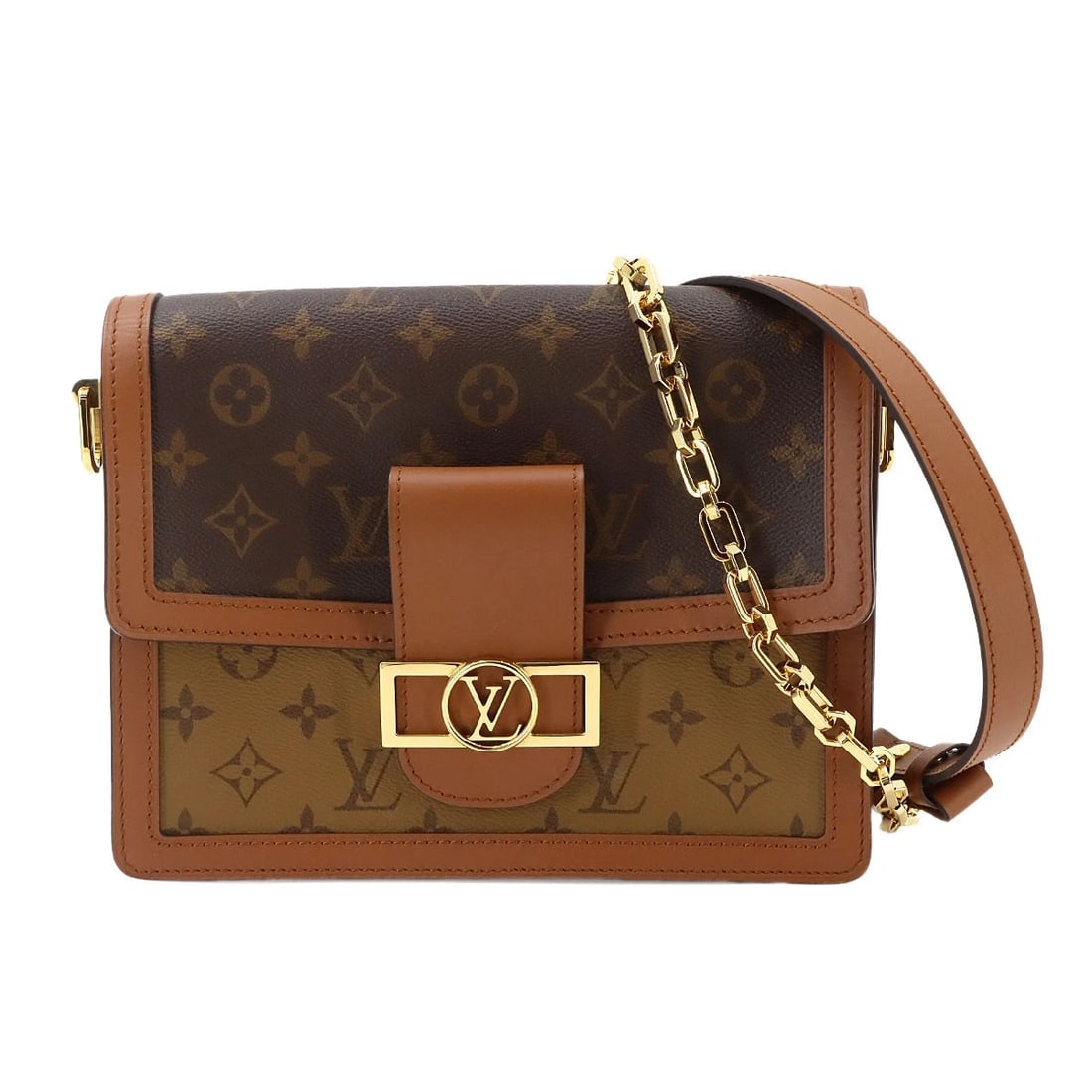 LOUIS VUITTON MONOGRAM REVERSE DAUPHINE MM 2WAY SHOULDER BAG: LOUIS VUITTON Monogram Reverse Dauphine MM 2way Shoulder Bag Brand: LOUIS VUITTON Type/Style: Shoulder Bag Material: Monogram Canvas , Monogram Reverse Canvas Color: Monogram , Monogram Reverse Size: 