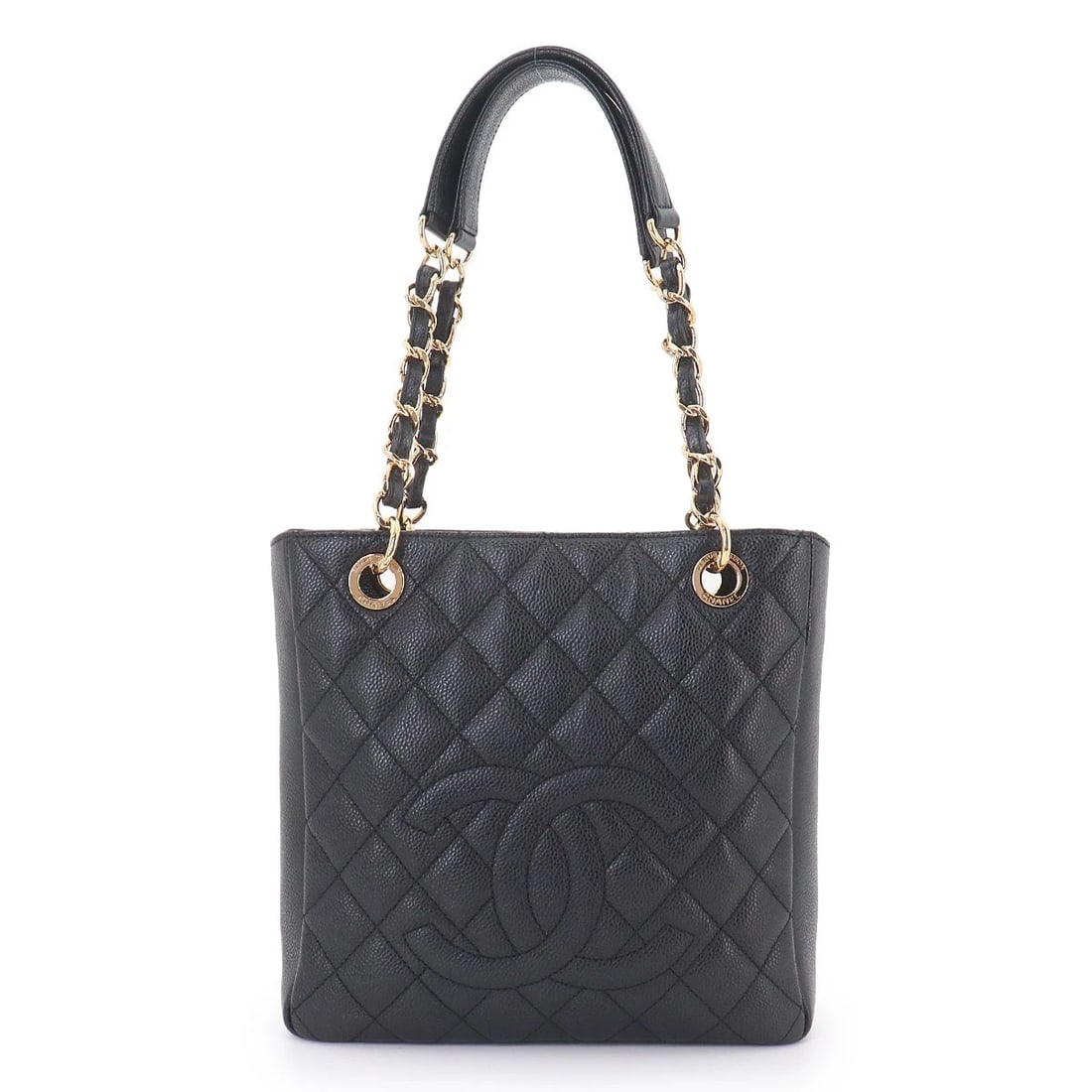 CHANEL MATELASSE PST CHAIN TOTE BAG LEATHER BLACK: CHANEL Matelasse PST Chain Tote Bag Leather Black Brand: CHANEL Type/Style: Tote Bag Material: Leather Color: Black Size: W 9.45 inch, H 9.25 inch, D 3.54 inch Accessories: None Accessorie