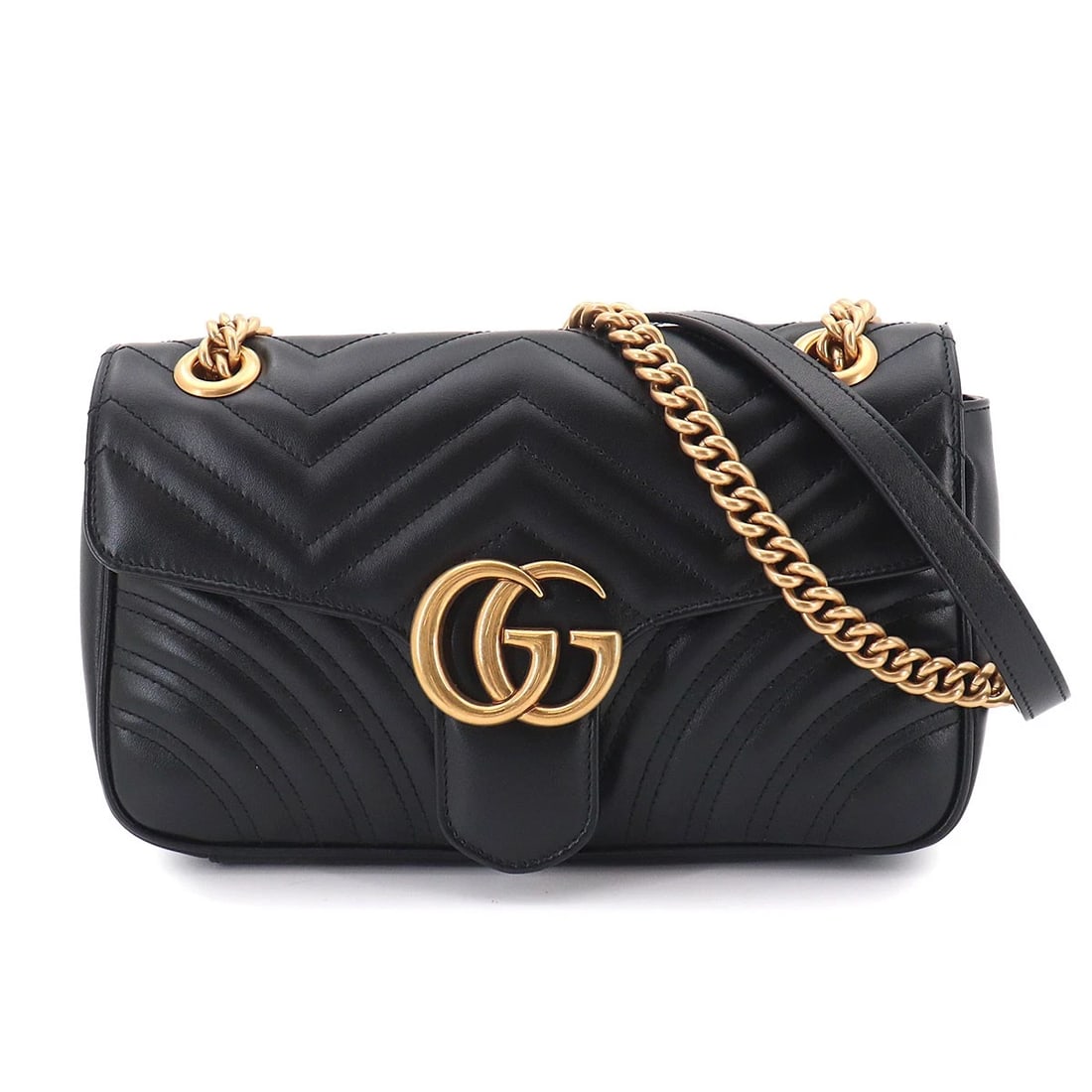 GUCCI GG MARMONT SHOULDER BAG LEATHER BLACK: GUCCI GG Marmont Shoulder Bag Leather Black Brand: GUCCI Type/Style: Shoulder Bag Material: Leather Color: Black Size: W 9.84 inch, H 5.91 inch, D 2.76 inch Accessories: None Accessories Notice: When