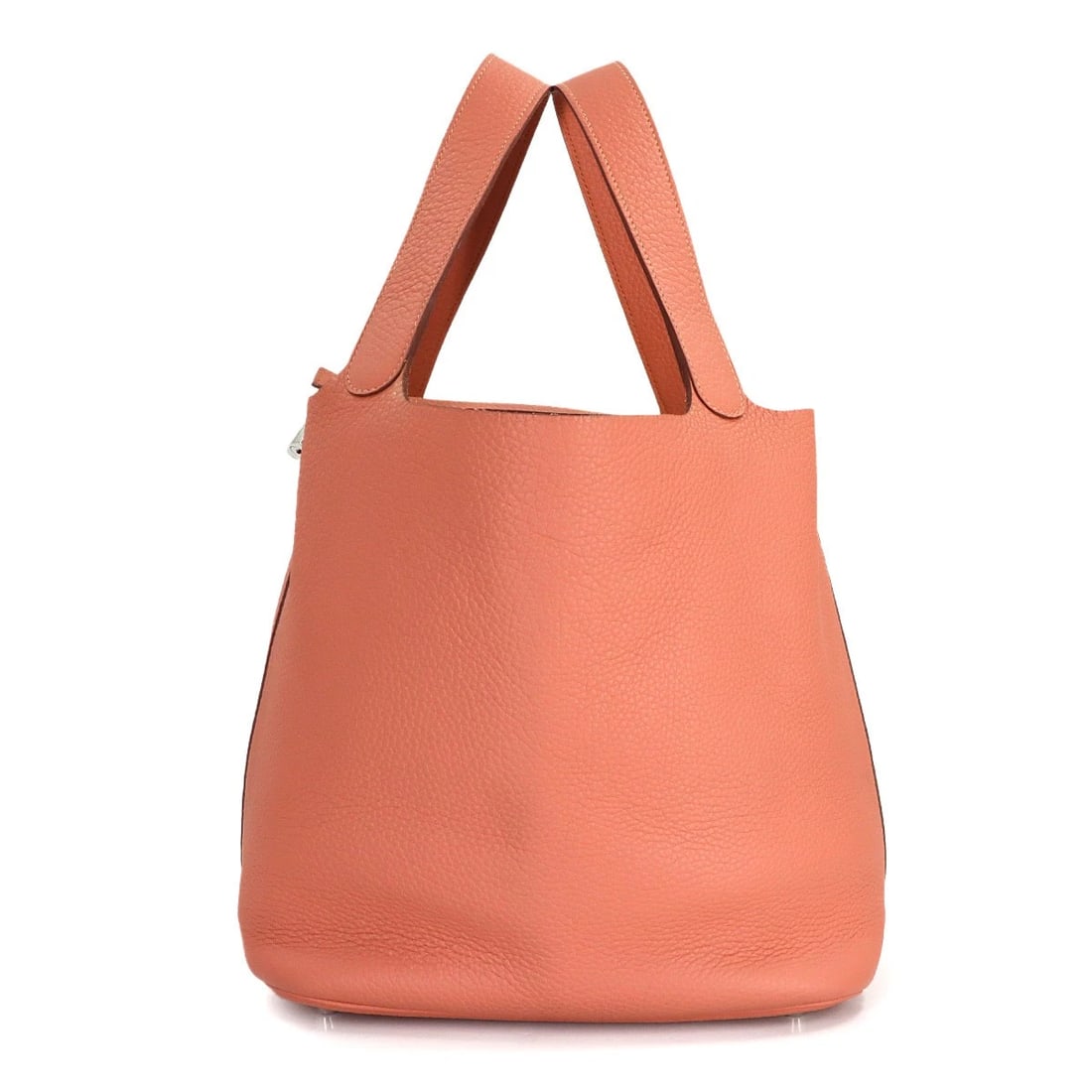 HERMES PICOTIN LOCK 26 GM HAND BAG TAURILLON CLEMENCE: HERMES Picotin Lock 26 GM Hand Bag Taurillon Clemence Brand: HERMES Type/Style: Hand Bag Material: Taurillon Clemence Color: Crevette Size: W 10.24 inch, H 10.24 inch, D 8.46 inch Accessories: None