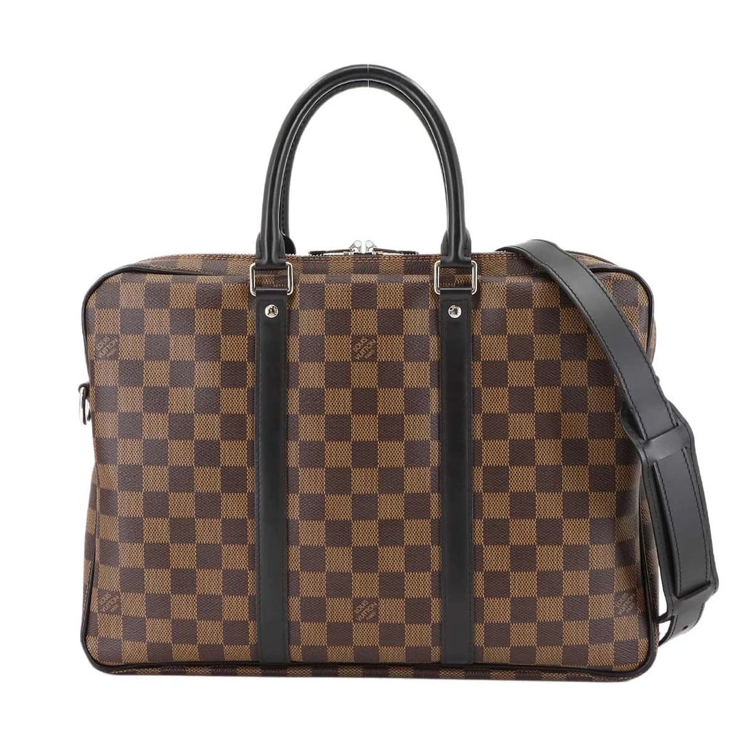 LOUIS VUITTON DAMIER PDV PM BRIEFCASE BUSINESS SHOULDER: LOUIS VUITTON Damier PDV PM Briefcase Business Shoulder Brand: LOUIS VUITTON Type/Style: Business Bag / Shoulder Bag Material: Damier Canvas Color: Ebene Size: W 14.37 inch, H 10.43 inch, D 2.36 inch 