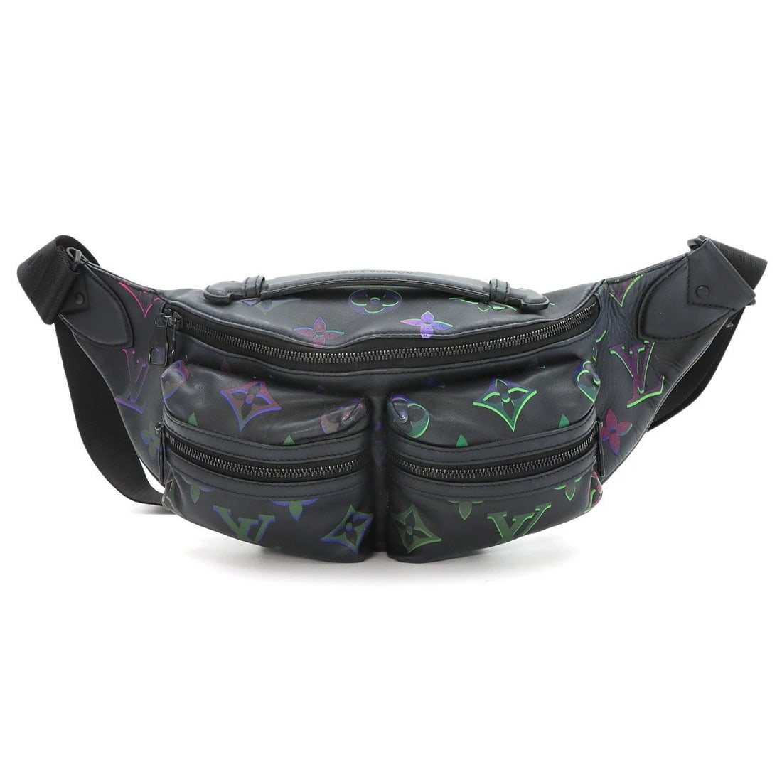 LOUIS VUITTON MONOGRAM SPOTLIGHT COMET BUMBAG: LOUIS VUITTON Monogram Spotlight Comet BumBag Brand: LOUIS VUITTON Type/Style: Crossbody Bag Material: Leather Color: Black Borealis Size: W 10.63 inch, H 7.48 inch, D 1.57 inch Accessories: None
