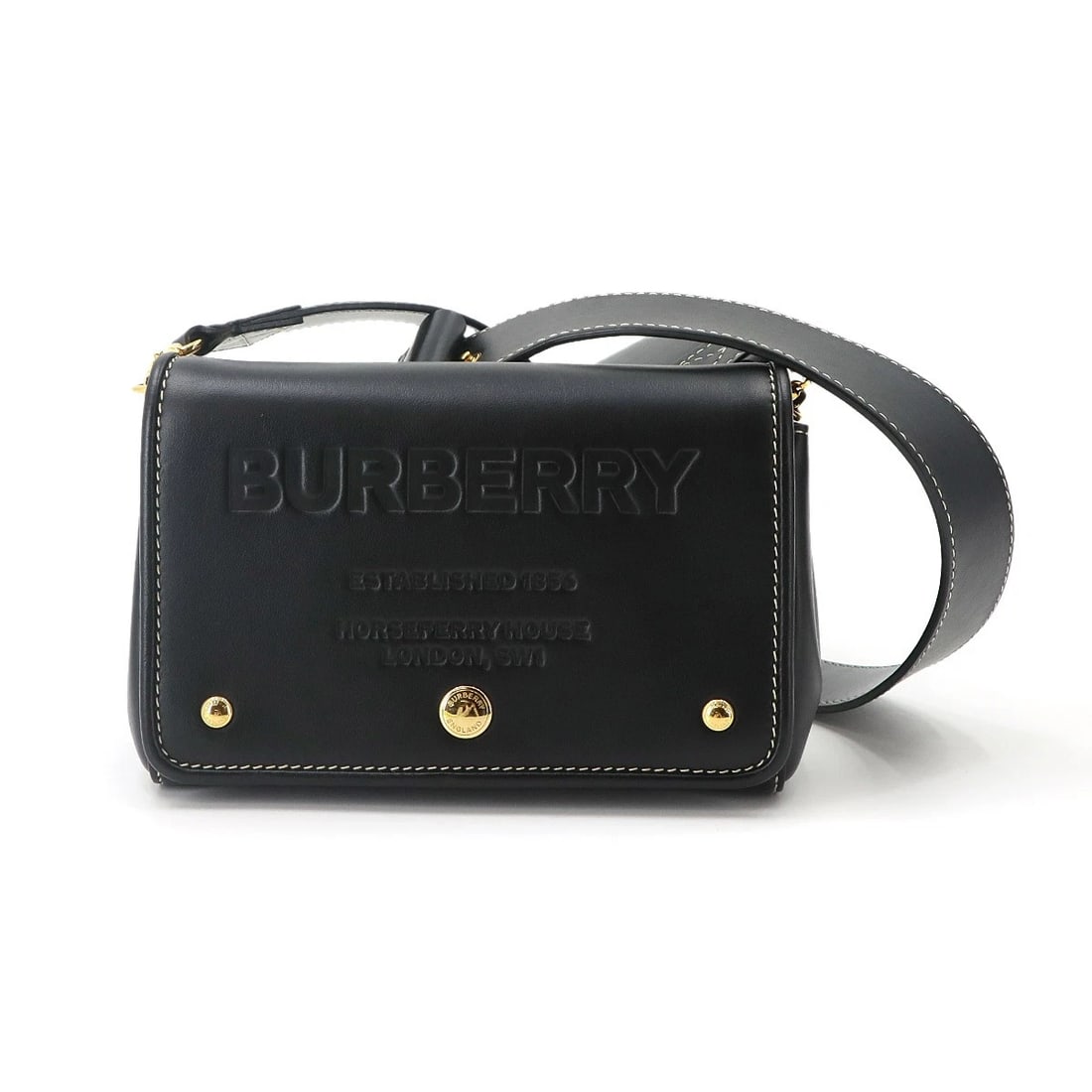 BURBERRY HORSEFERRY SMALL SHOULDER BAG LEATHER BLACK PURSE: BURBERRY Horseferry Small Shoulder Bag Leather Black Purse Brand: BURBERRY Type/Style: Shoulder Bag Material: Leather Color: Black Size: W 7.09 inch, H 4.92 inch, D 3.15 inch Accessories: None