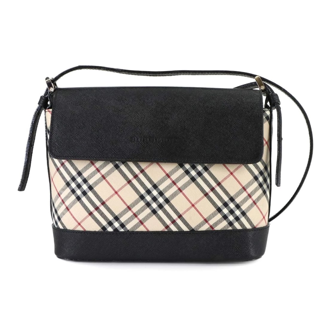 BURBERRY PLAID SHOULDER BAG CANVAS LEATHER BEIGE BLACK: BURBERRY Plaid Shoulder Bag Canvas Leather Beige Black Brand: BURBERRY Type/Style: Shoulder Bag Material: Canvas , Leather Color: Beige , Black Size: W 8.66 inch, H 7.09 inch, D 3.15 inch