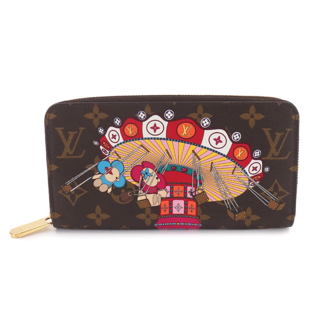 LOUIS VUITTON VIVIENNE MONOGRAM ZIPPY WALLET BROWN: LOUIS VUITTON Vivienne Monogram Zippy Wallet Brown Brand: LOUIS VUITTON Type/Style: Long Wallet Material: Monogram Canvas Color: Monogram , Multicolor Size: W 7.68 inch, H 4.13 inch, D 0.79 inch A