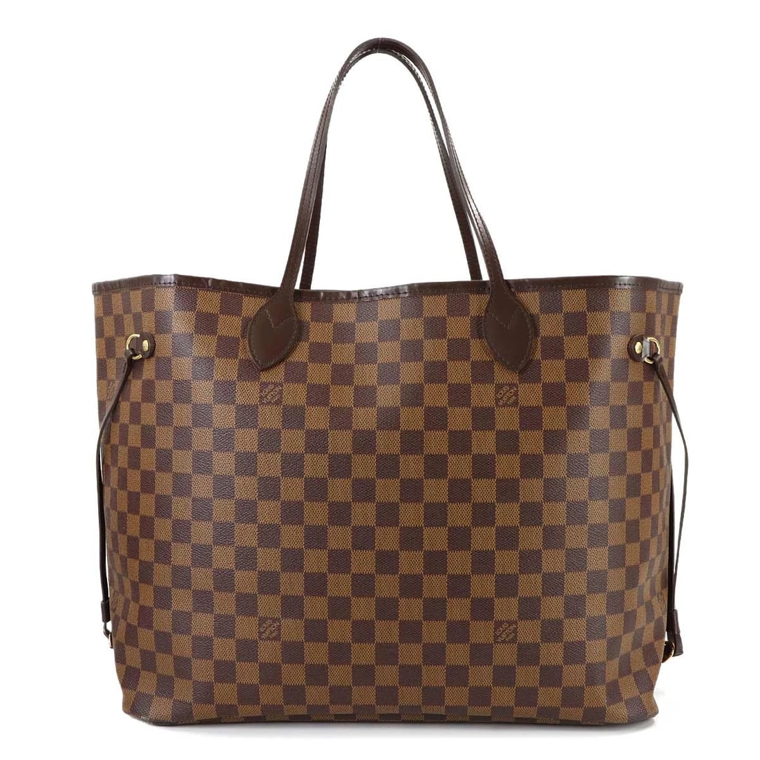 LOUIS VUITTON DAMIER NEVERFULL GM TOTE BAG EBENE: LOUIS VUITTON Damier Neverfull GM Tote Bag Ebene Brand: LOUIS VUITTON Type/Style: Tote Bag Material: Damier Canvas Color: Ebene , Cerise Size: W 15.55 inch, H 12.60 inch, D 7.87 inch Accessories: