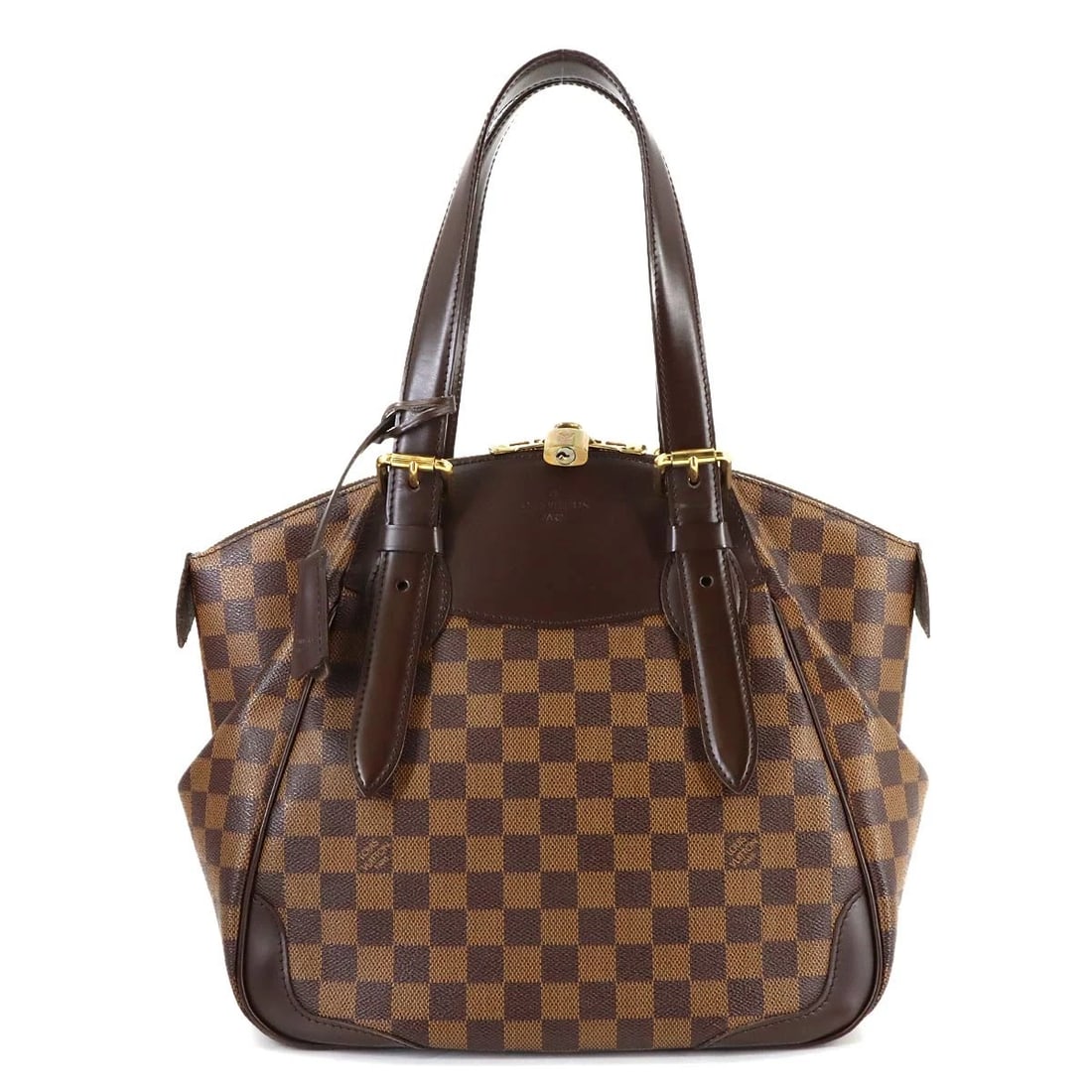 LOUIS VUITTON DAMIER VERONA MM TOTE BAG: LOUIS VUITTON Damier Verona MM Tote Bag Brand: LOUIS VUITTON Type/Style: Tote Bag Material: Damier Canvas Color: Ebene Size: W 11.81 inch, H 10.63 inch, D 6.89 inch Accessories: None Acces